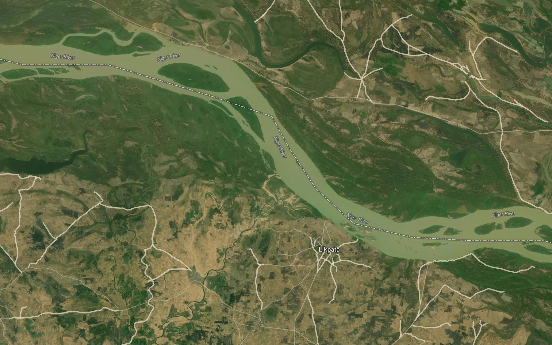 Satellite map of the River Oro