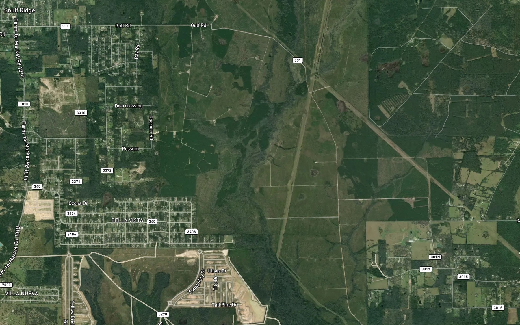Satellite map of the Marsh Branch