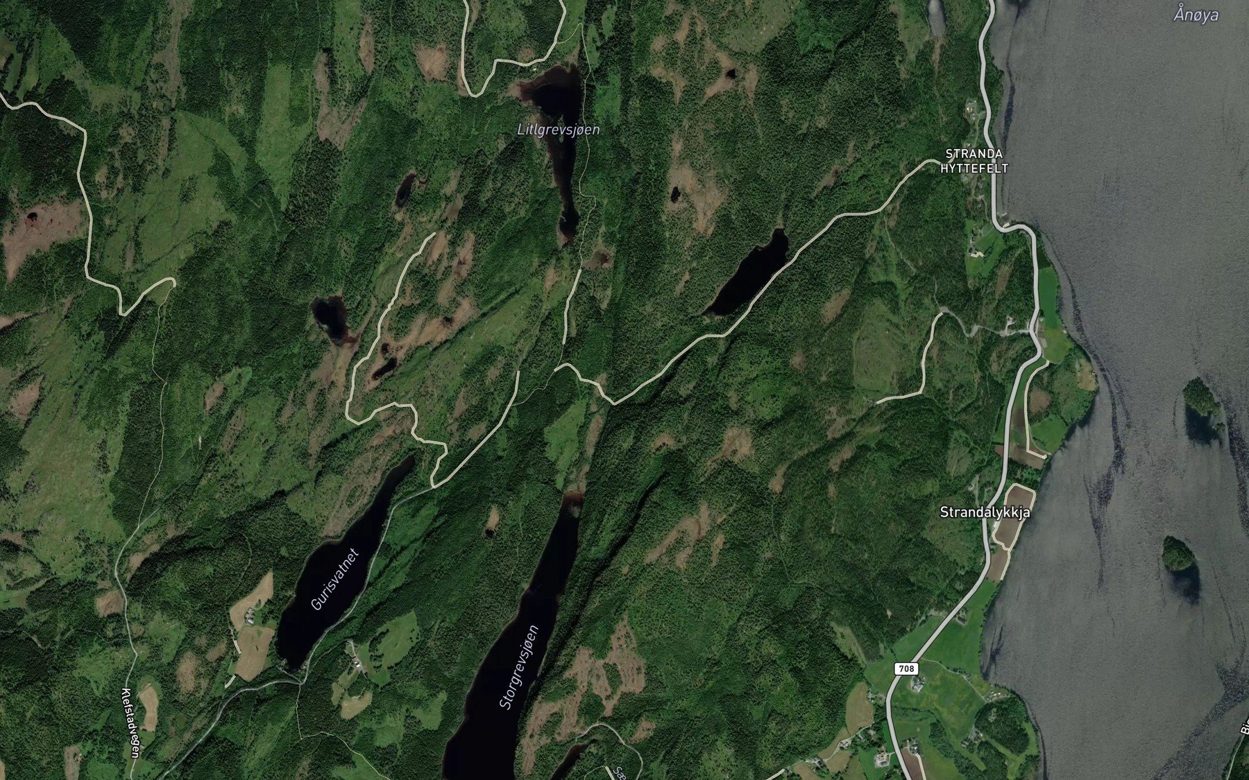 Satellite map of the Sakktjornbekken