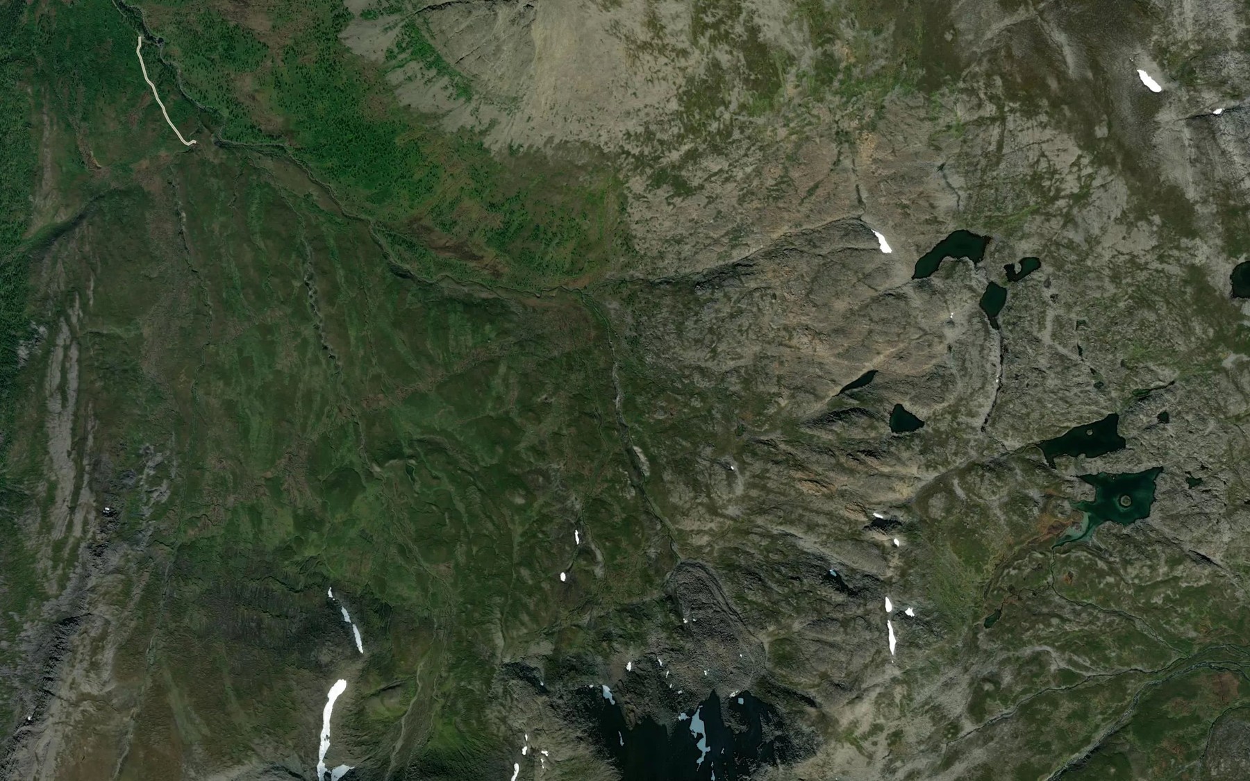 Satellite map of the Tverrelva,ovre