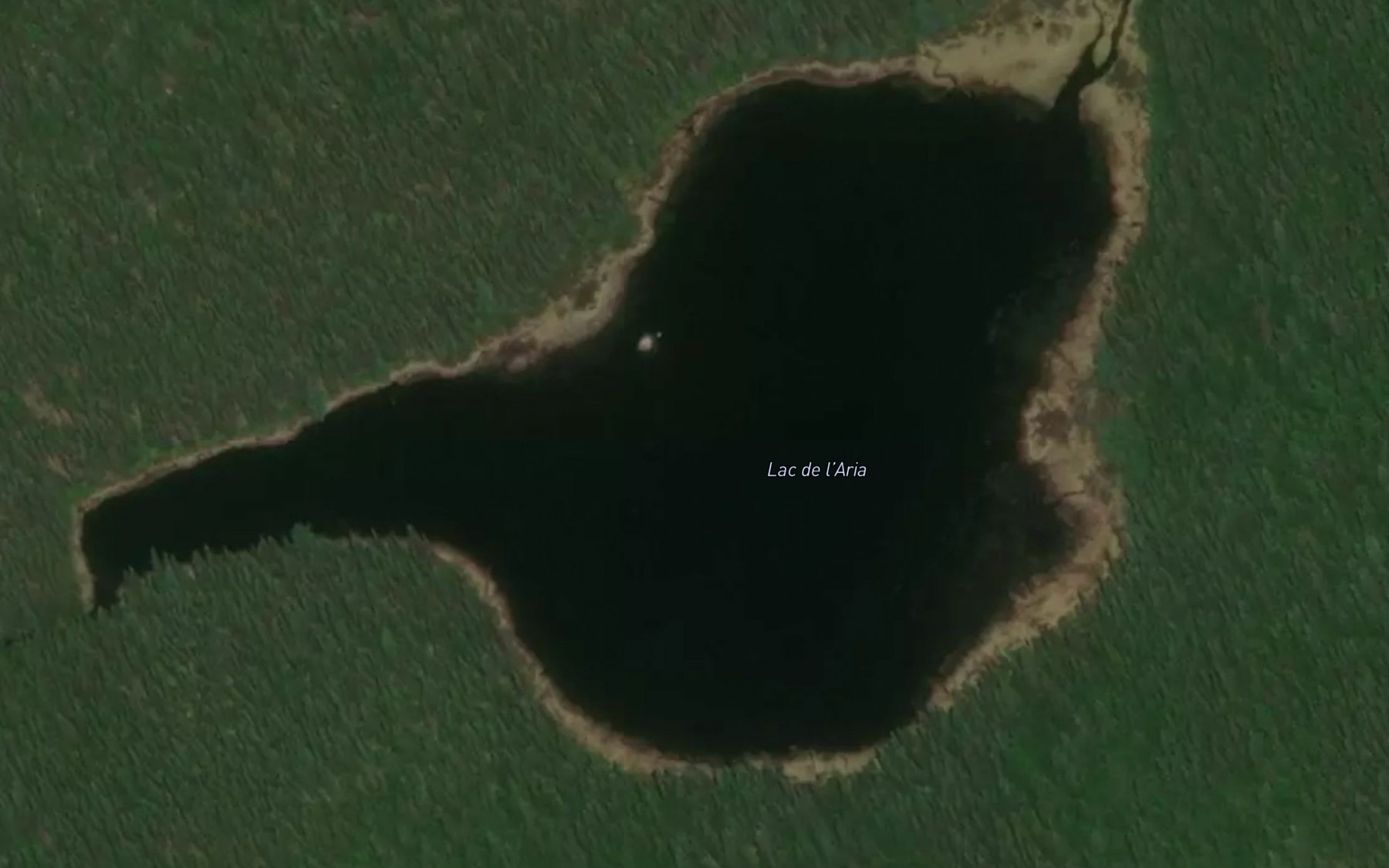 Satellite map of the Lac de la Calcite