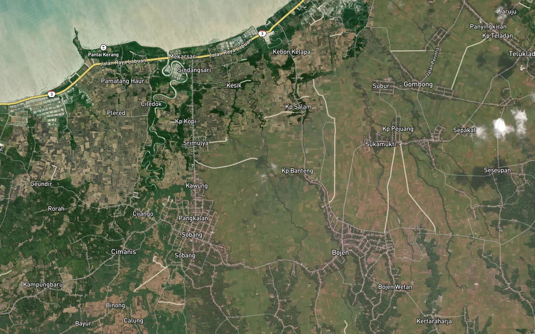 Satellite map of the Ci Latak