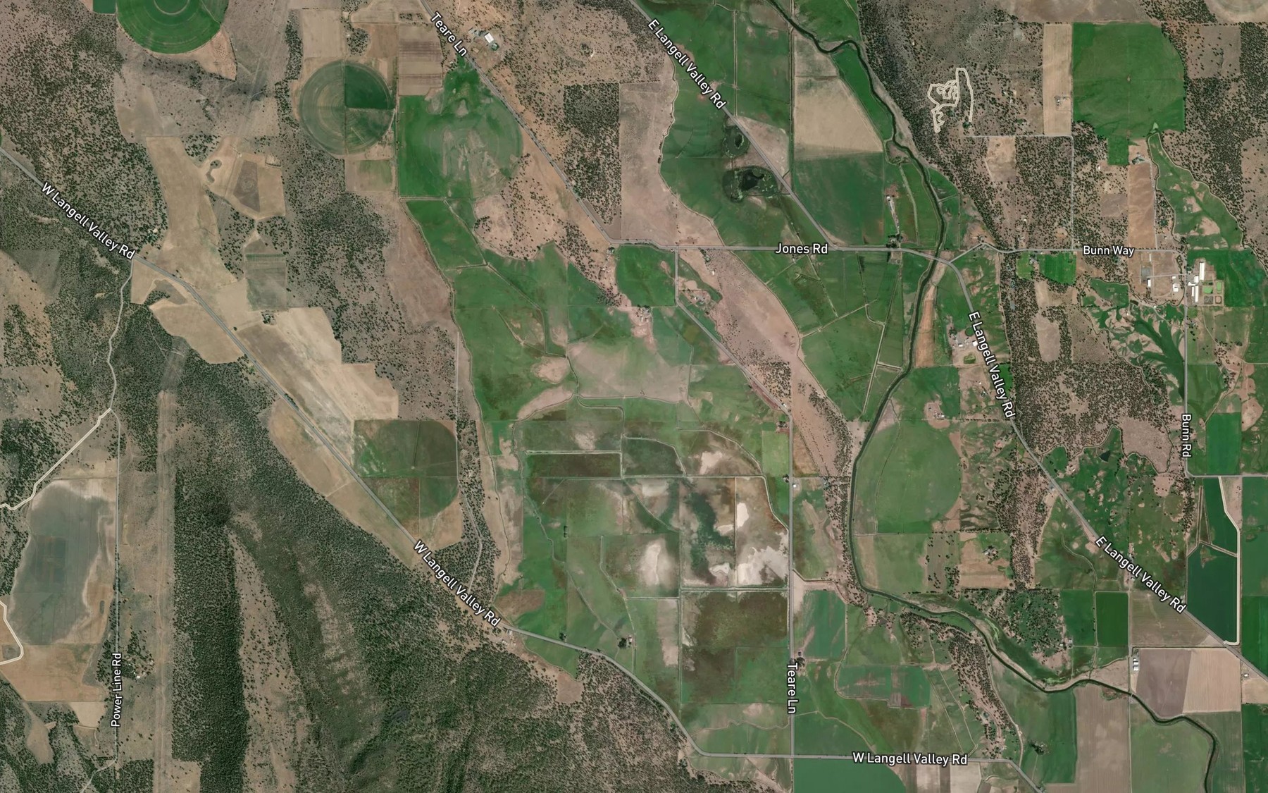 Satellite map of the Low Line Ditch