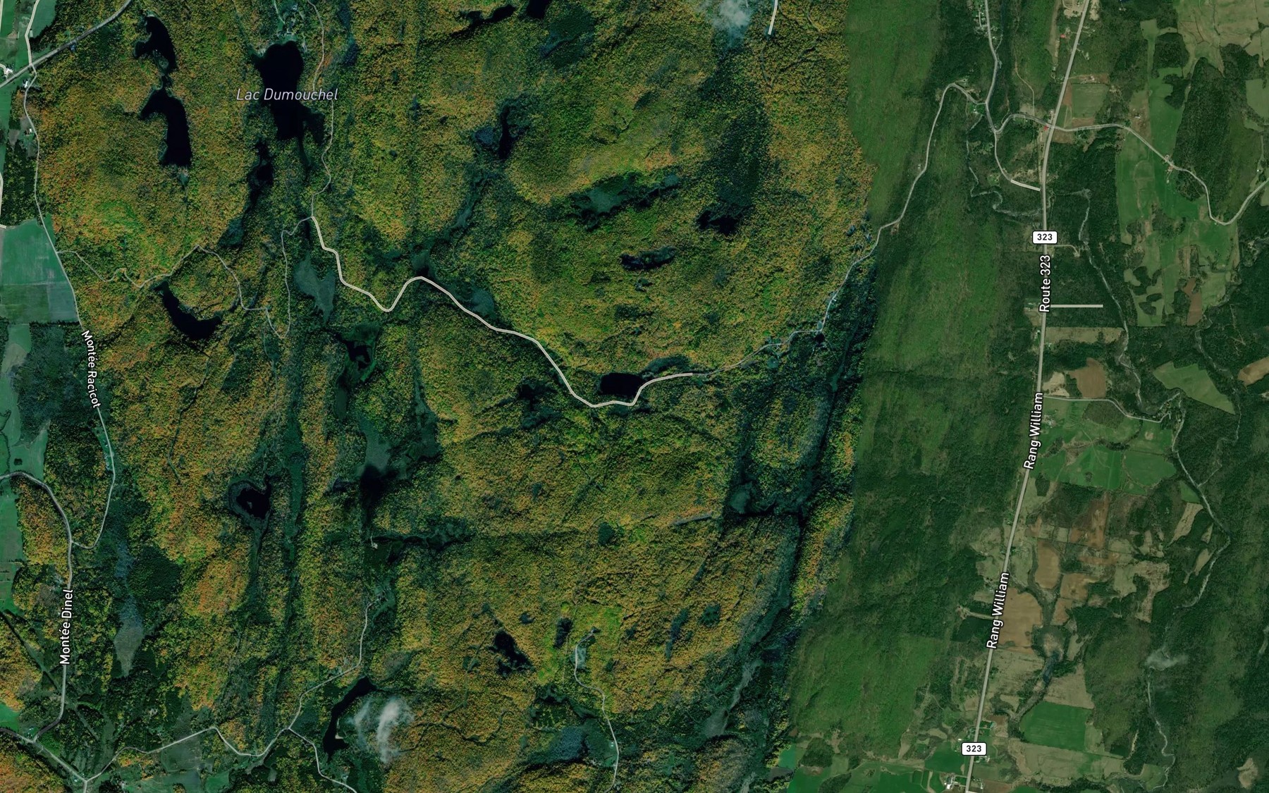 Satellite map of the Lac a Ted