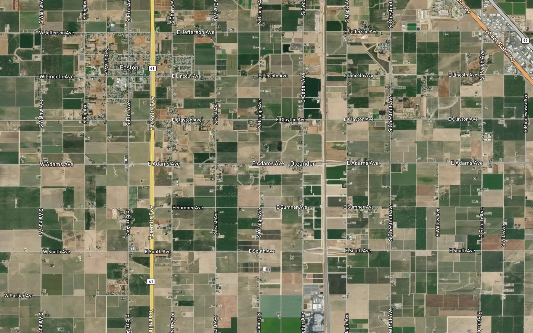 Satellite map of the North Branch Oleander Canal
