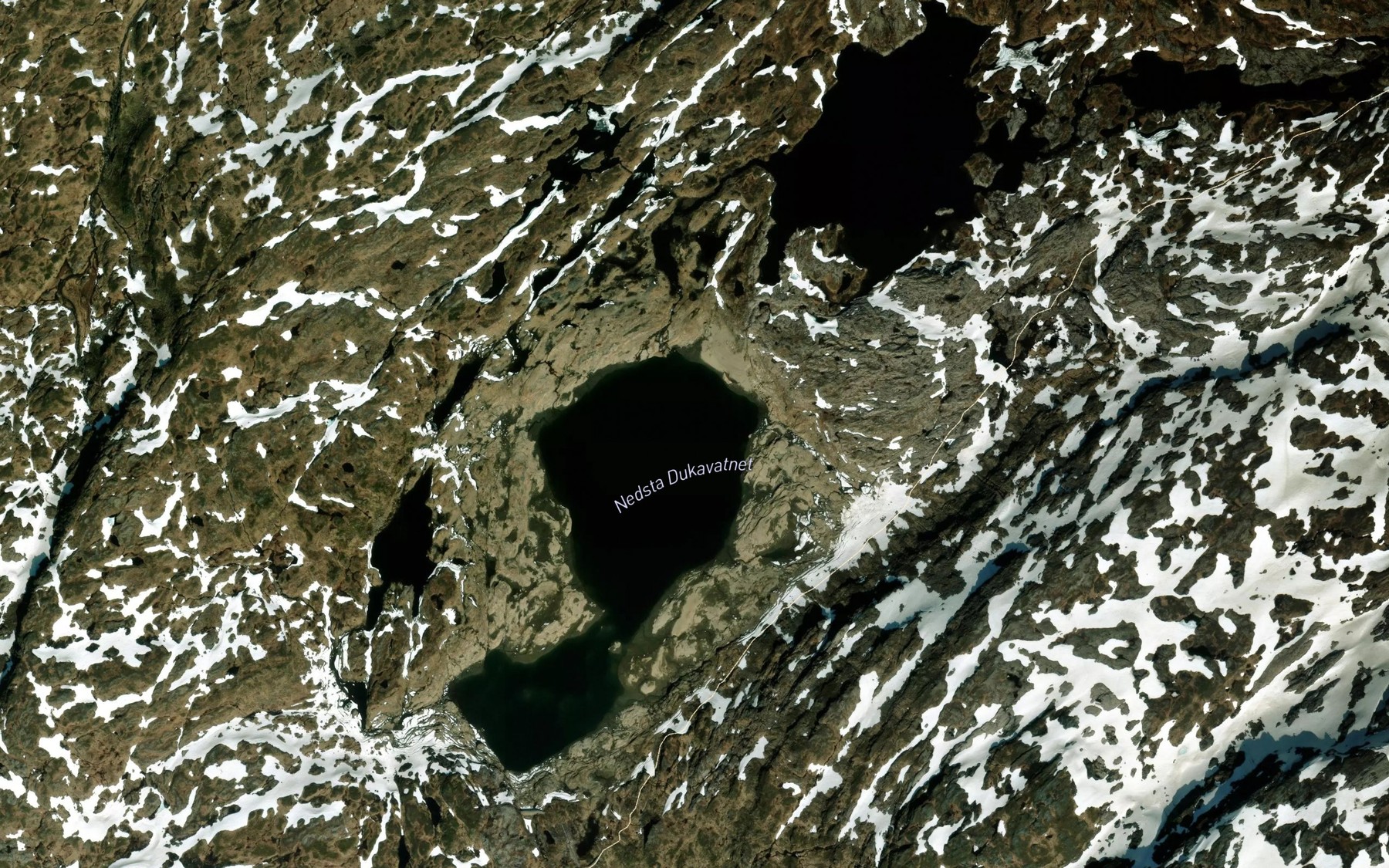 Satellite map of the Nedsta Dukavatnet