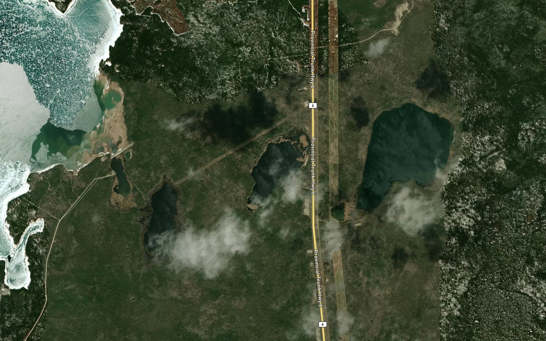 Satellite map of the Pootachikun Lake