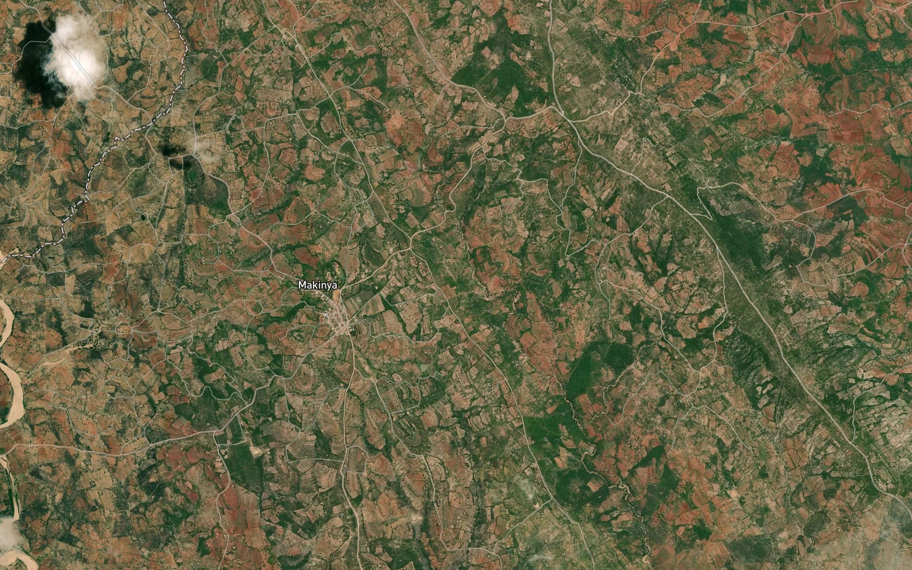 Satellite map of the Makila Dam