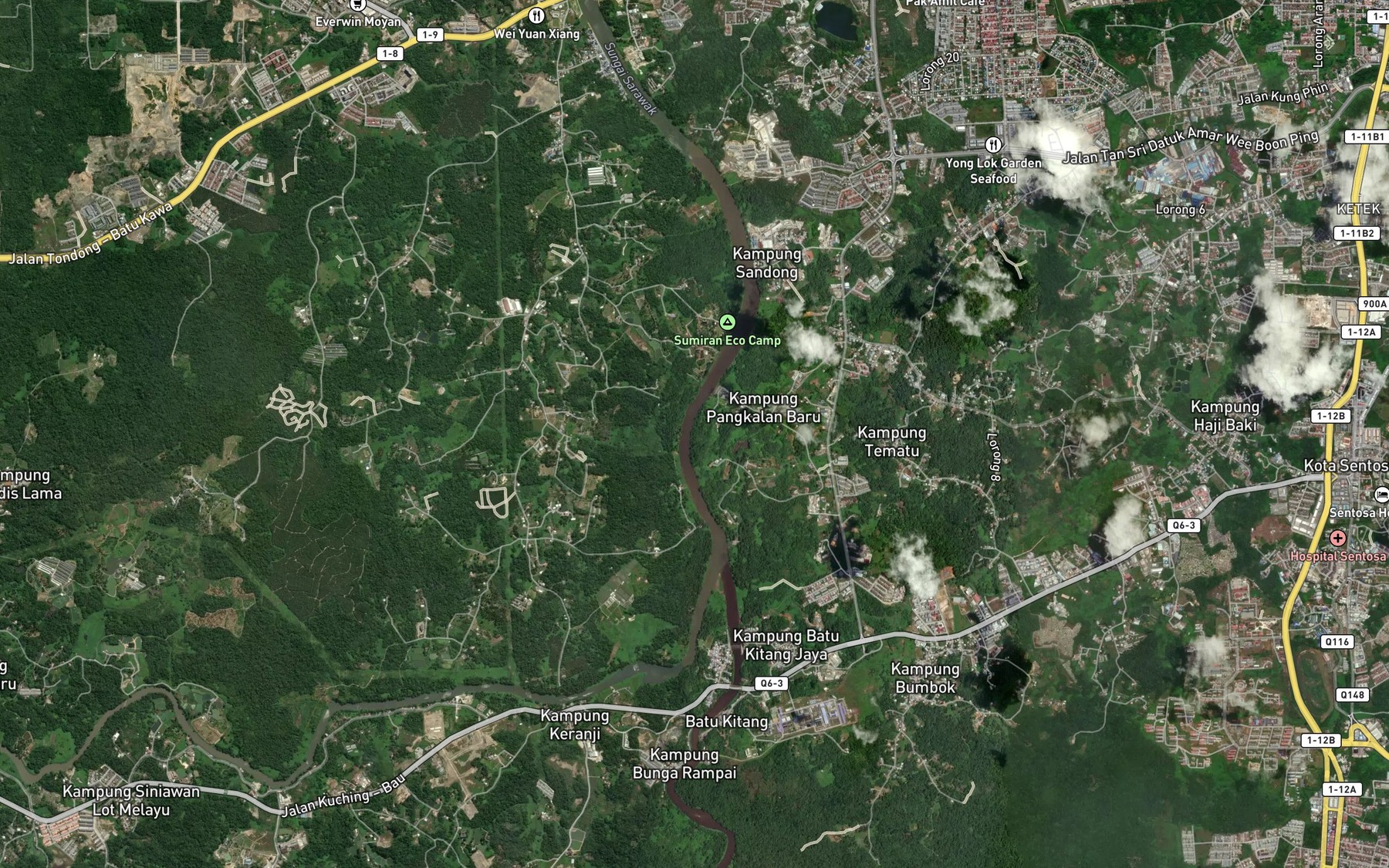 Satellite map of the Sungai Petani