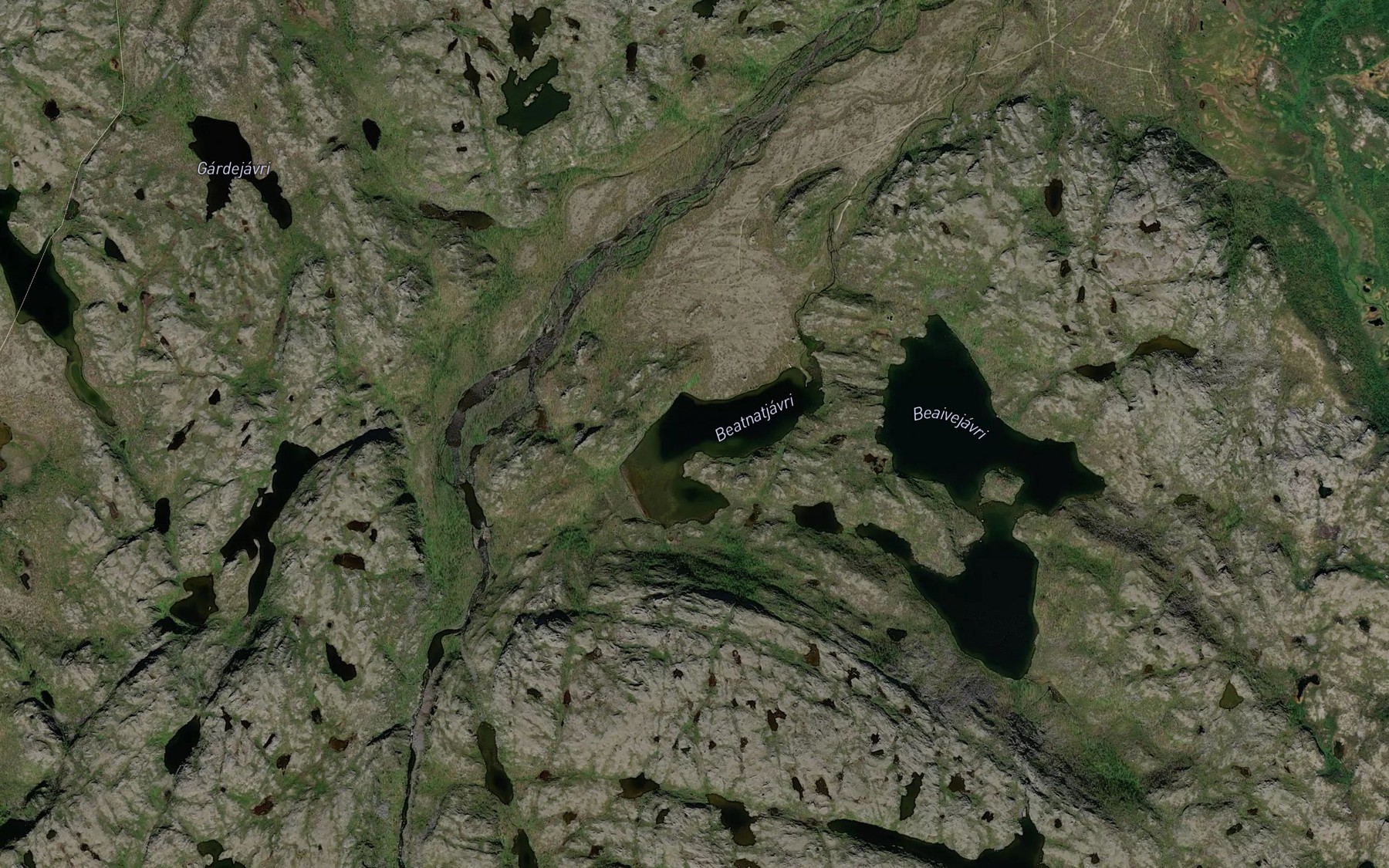Satellite map of the Baednatjavri