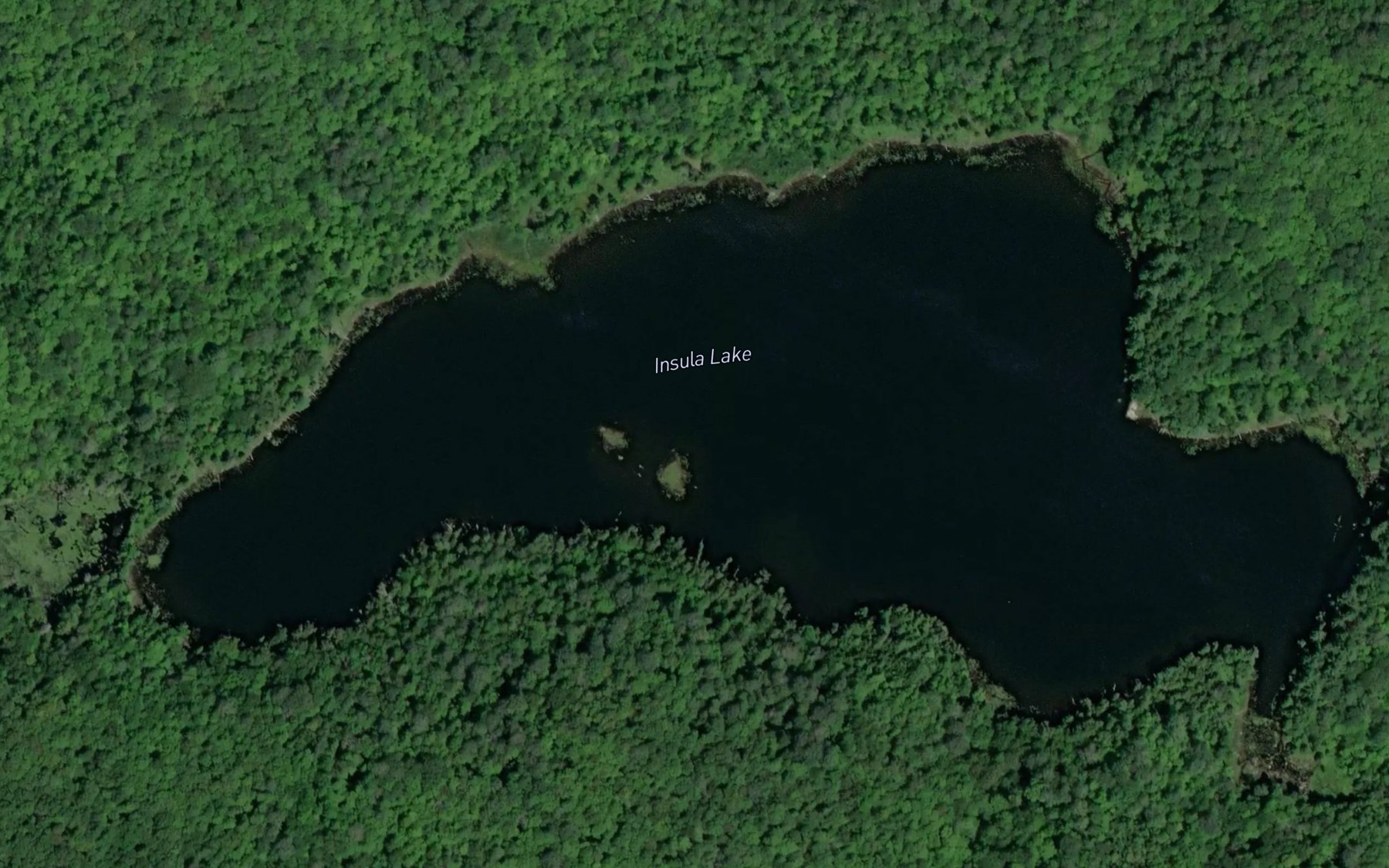 Satellite map of the Insula Lake