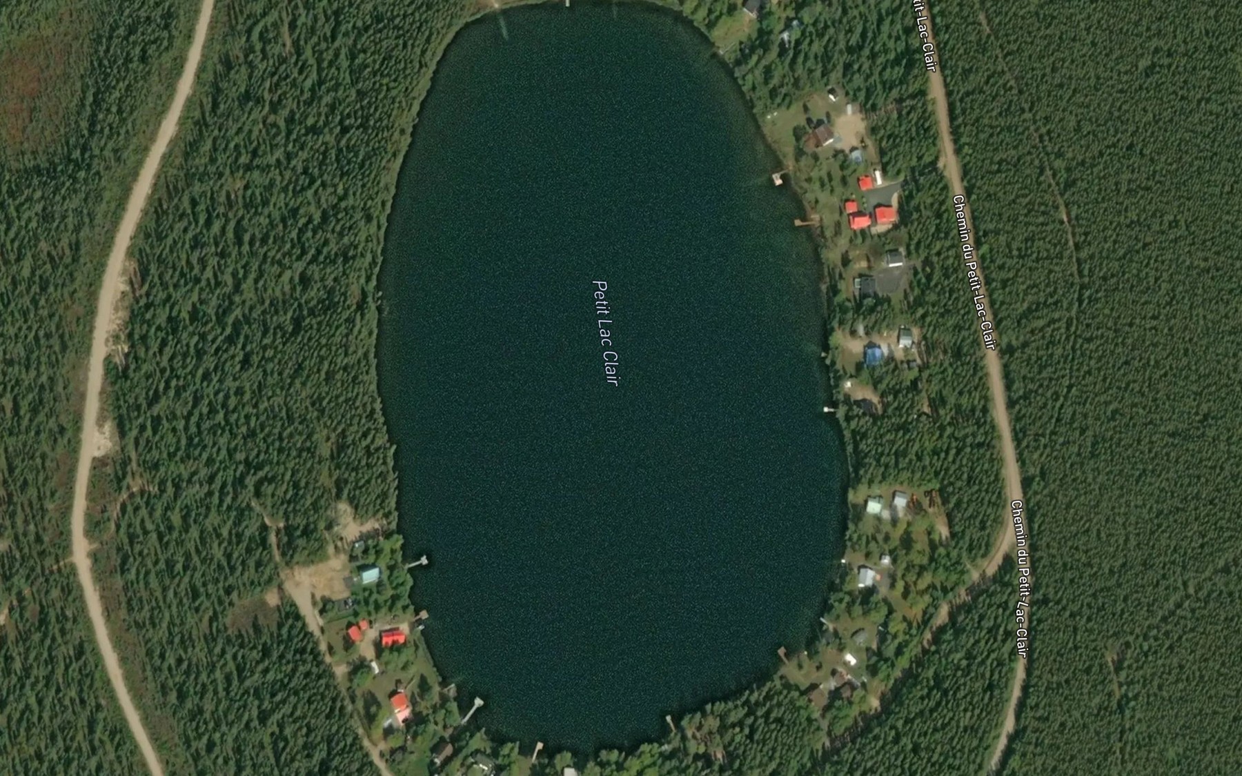 Satellite map of the Petit Lac Clair