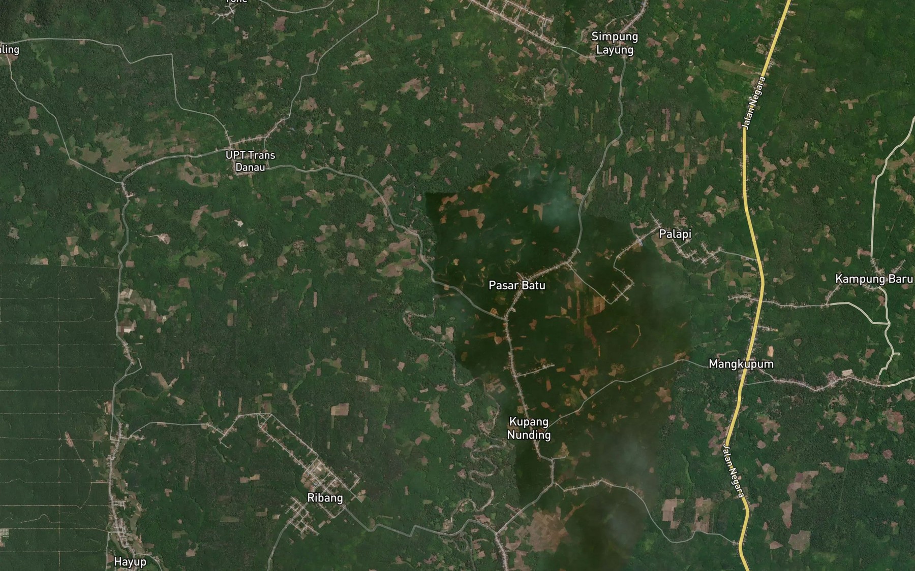 Satellite map of the Sungai Uwi