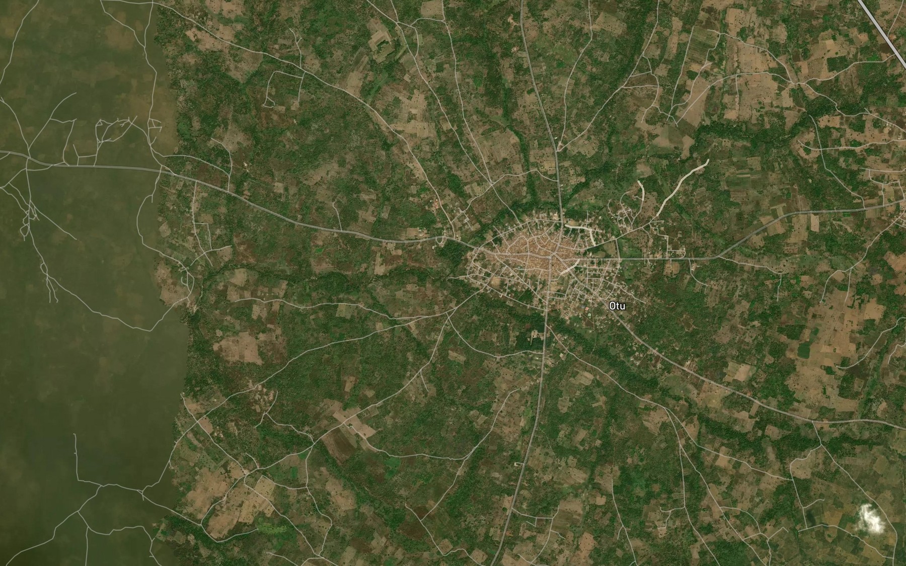 Satellite map of the River Ara