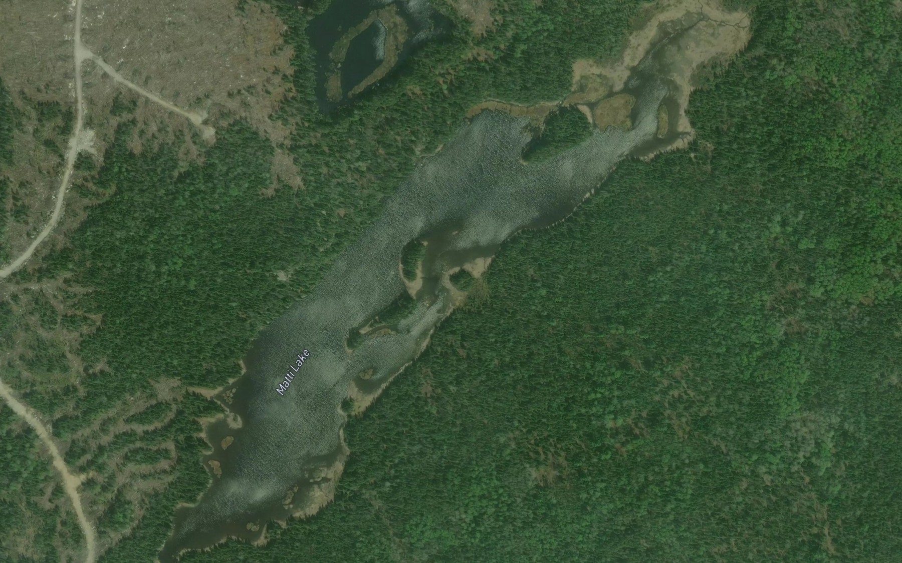 Satellite map of the Matti Lake
