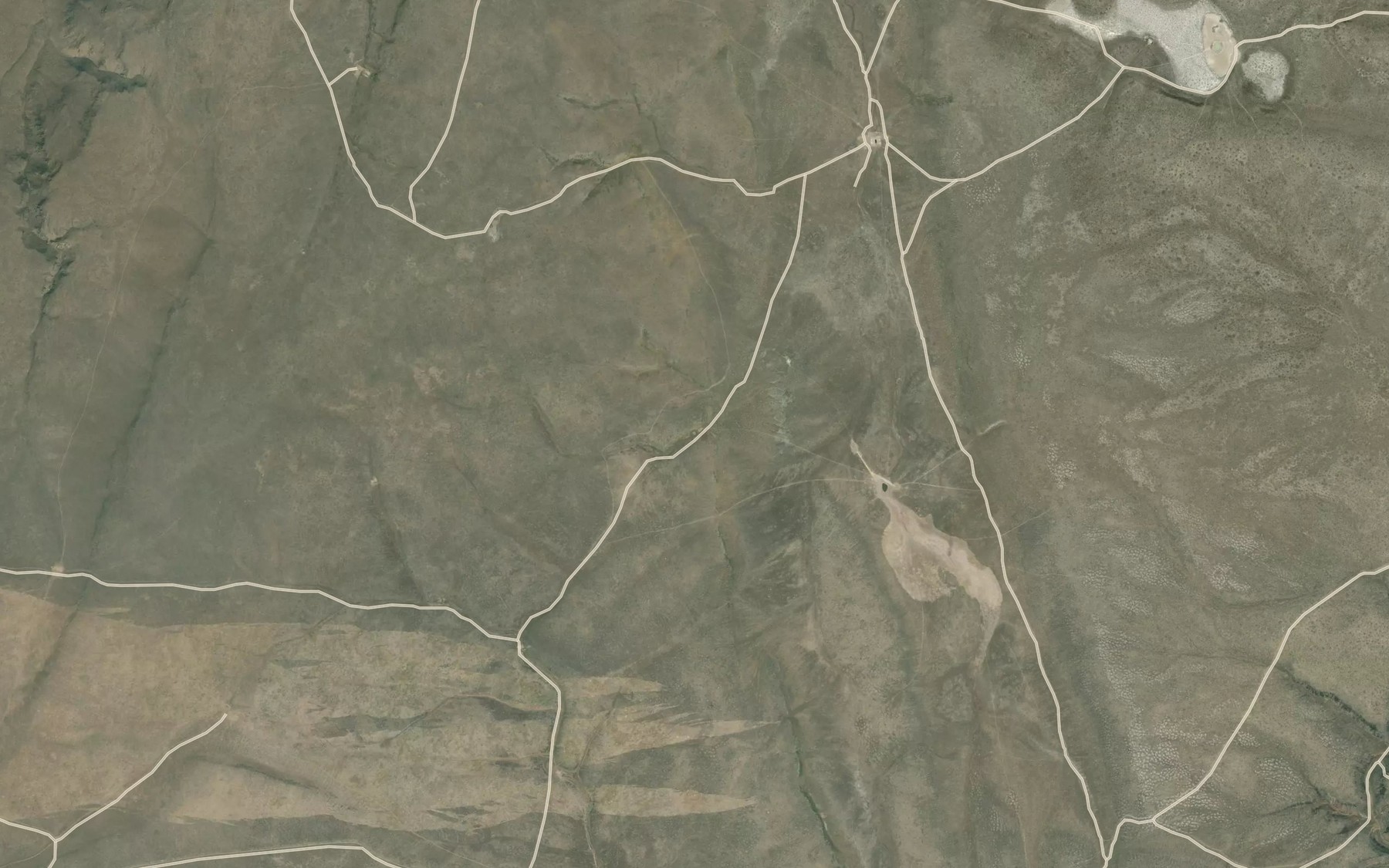 Satellite map of the Pickett Spring Reservoir