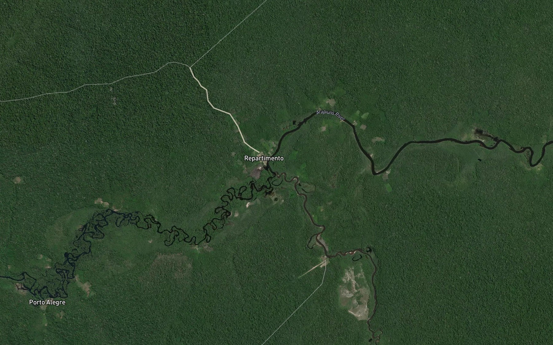 Satellite map of the Rio Inambu