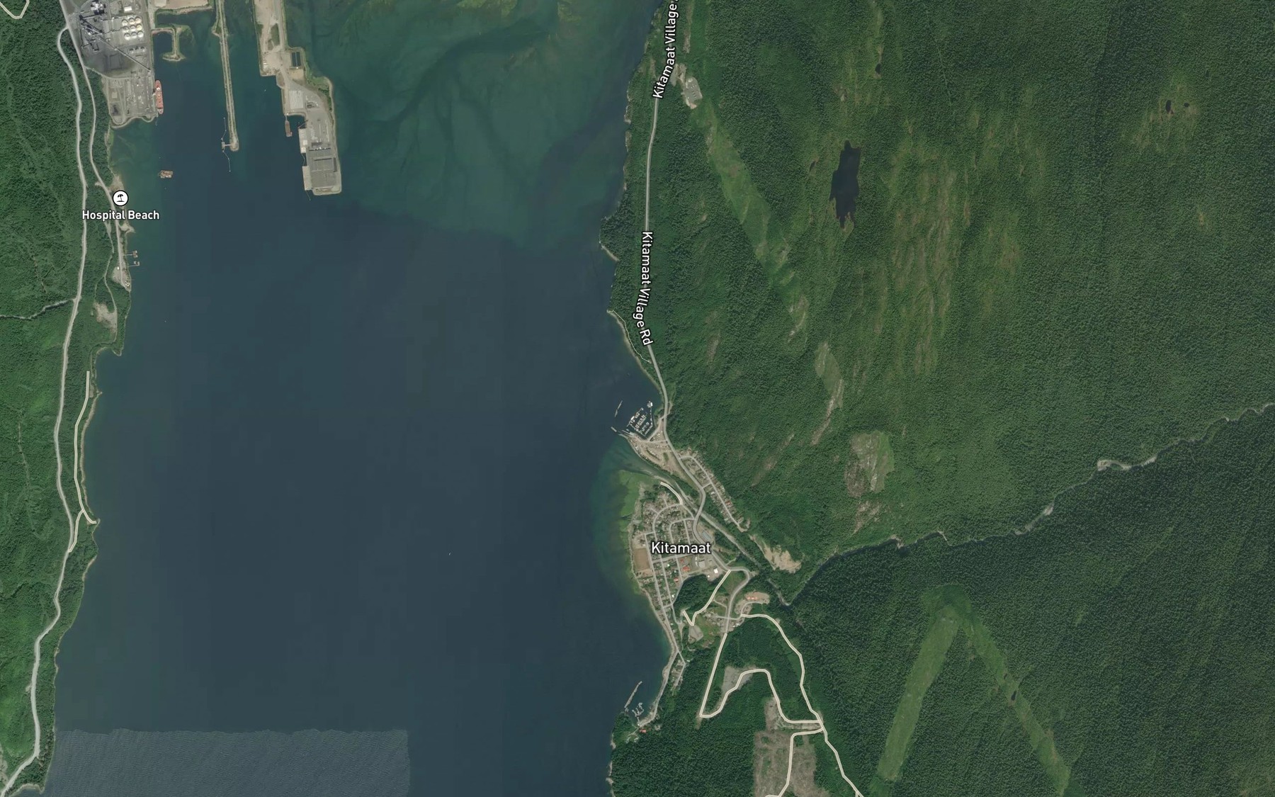 Satellite map of the MK Bay
