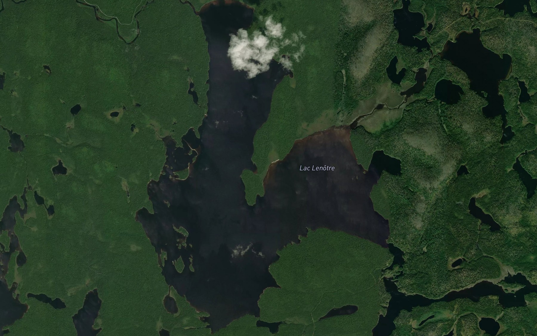 Satellite map of the Lac Lenotre