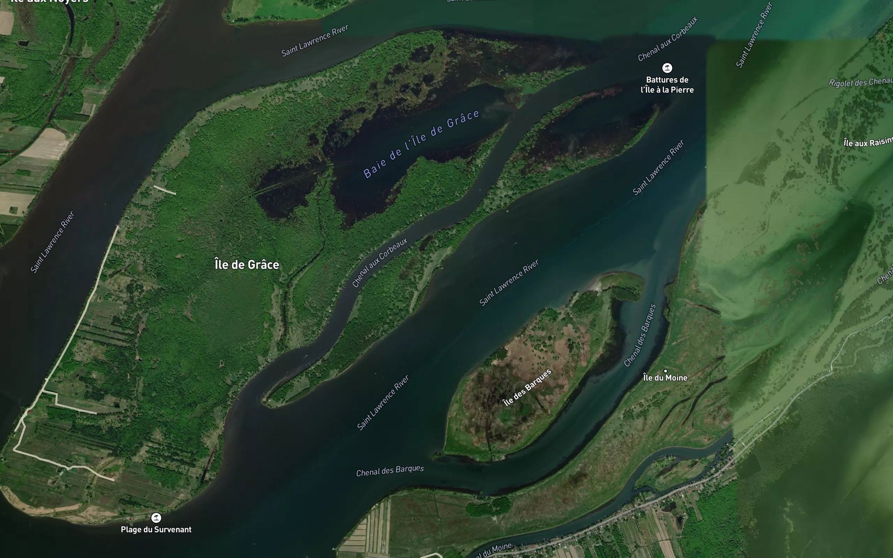 Satellite map of the Baie Gallia
