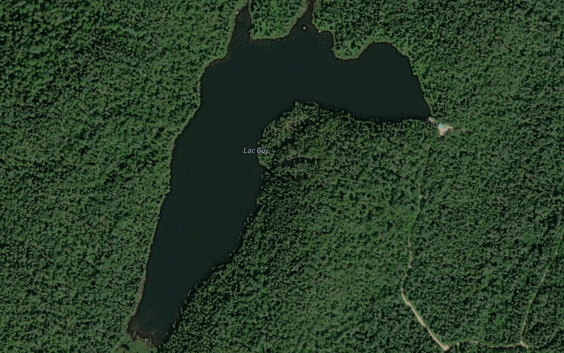 Satellite map of the Lac Guy