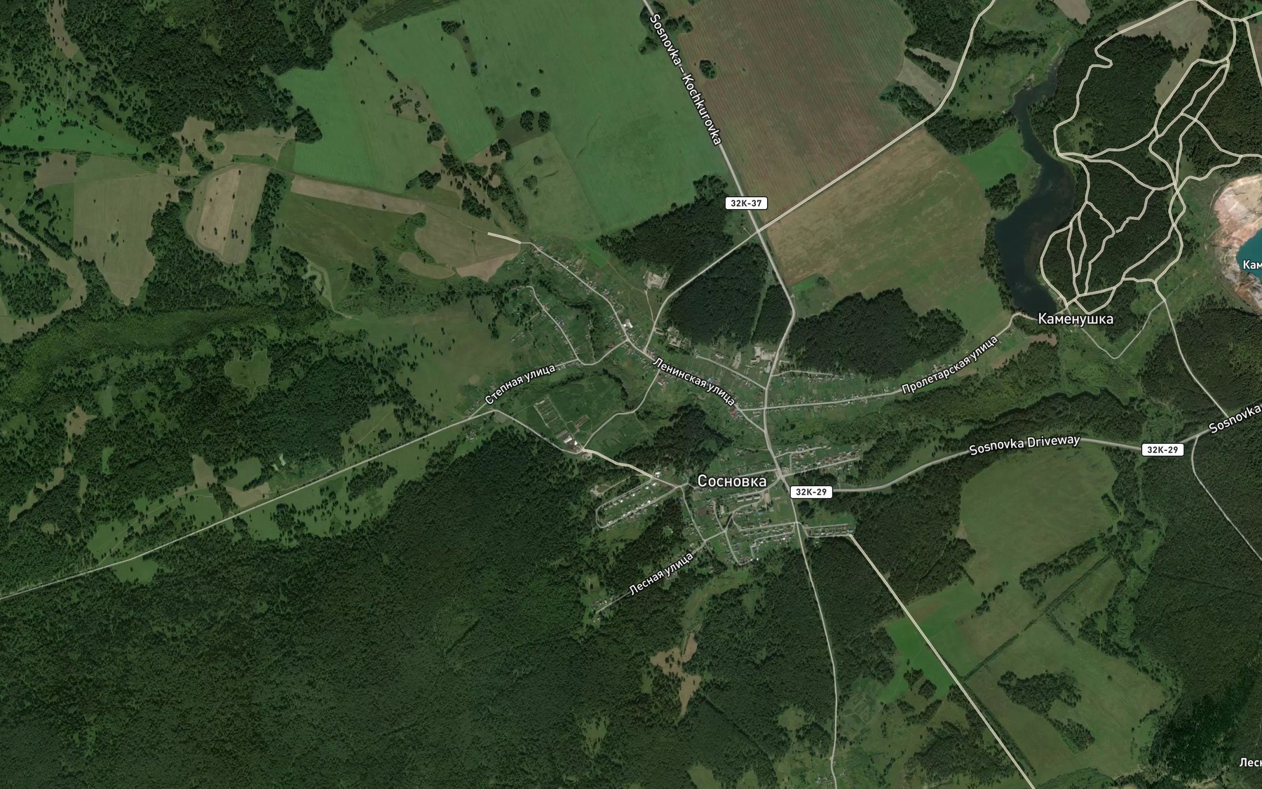 Satellite map of the Talmovushka