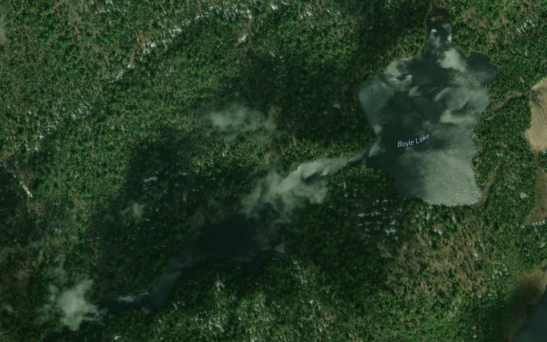 Satellite map of the Boyle Lake