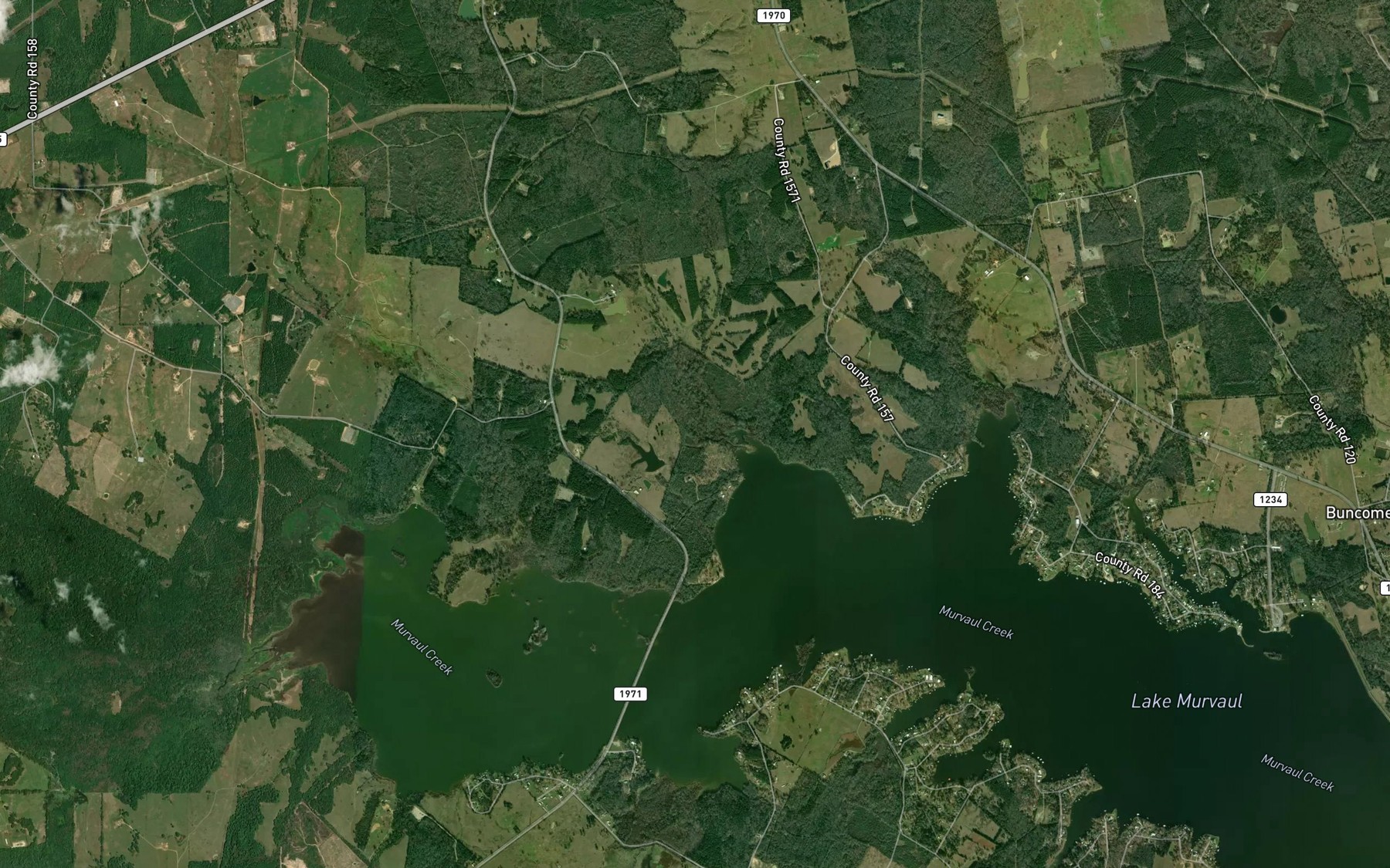 Satellite map of the Davis Branch