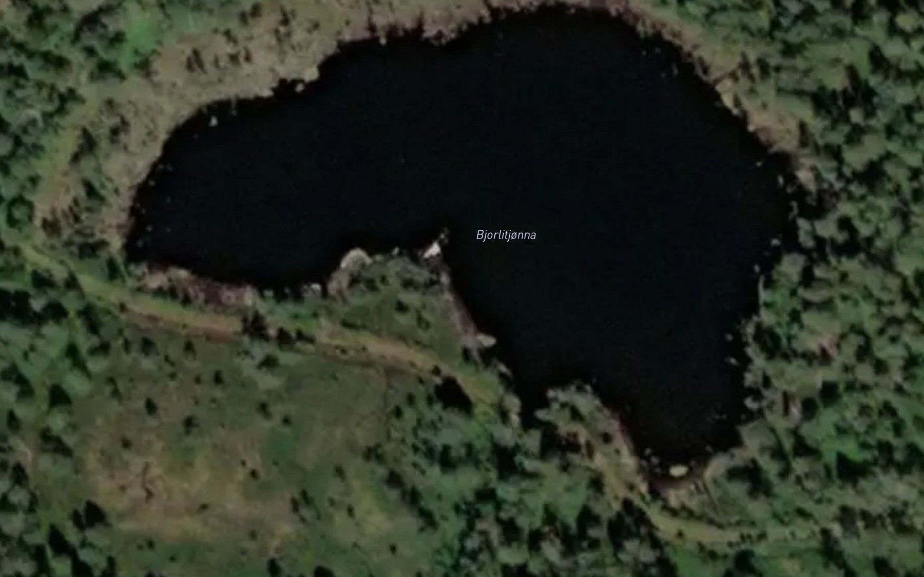 Satellite map of the Bjorlitjorni