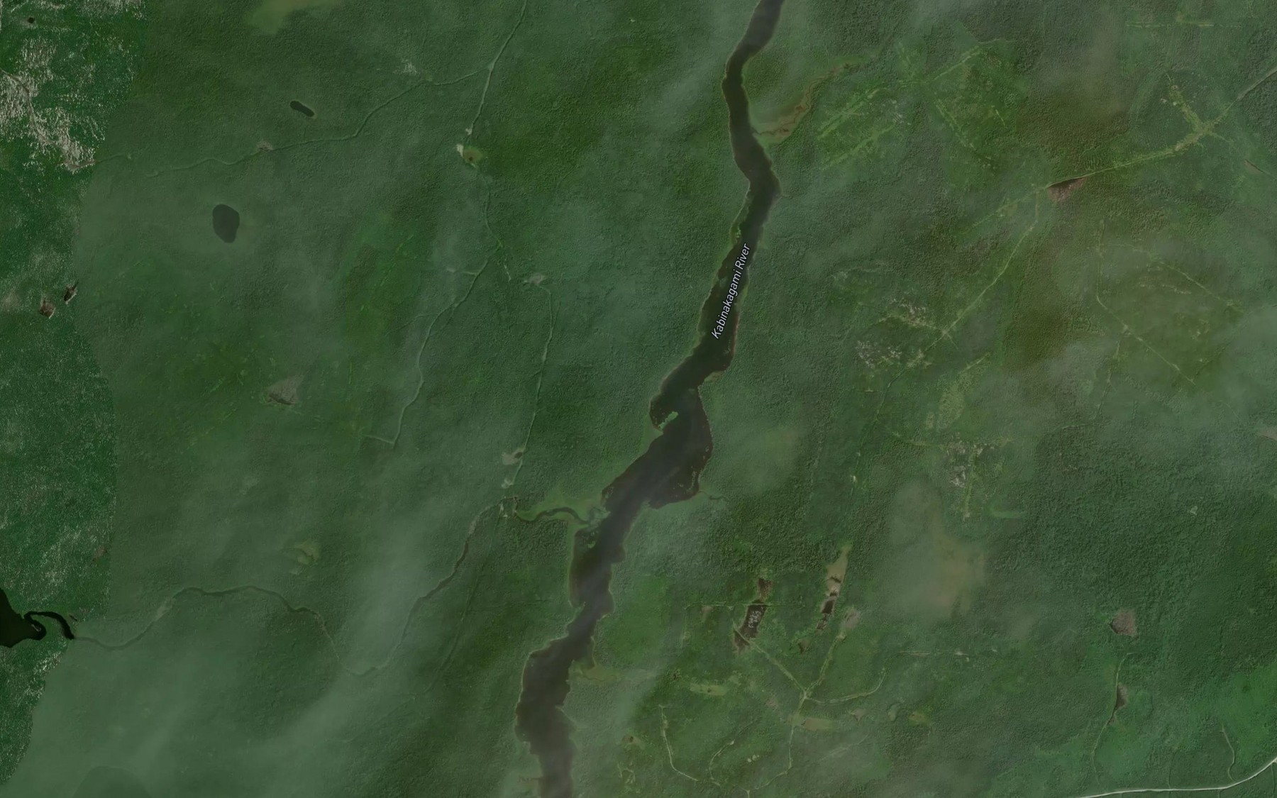 Satellite map of the Kabinakagamisis River