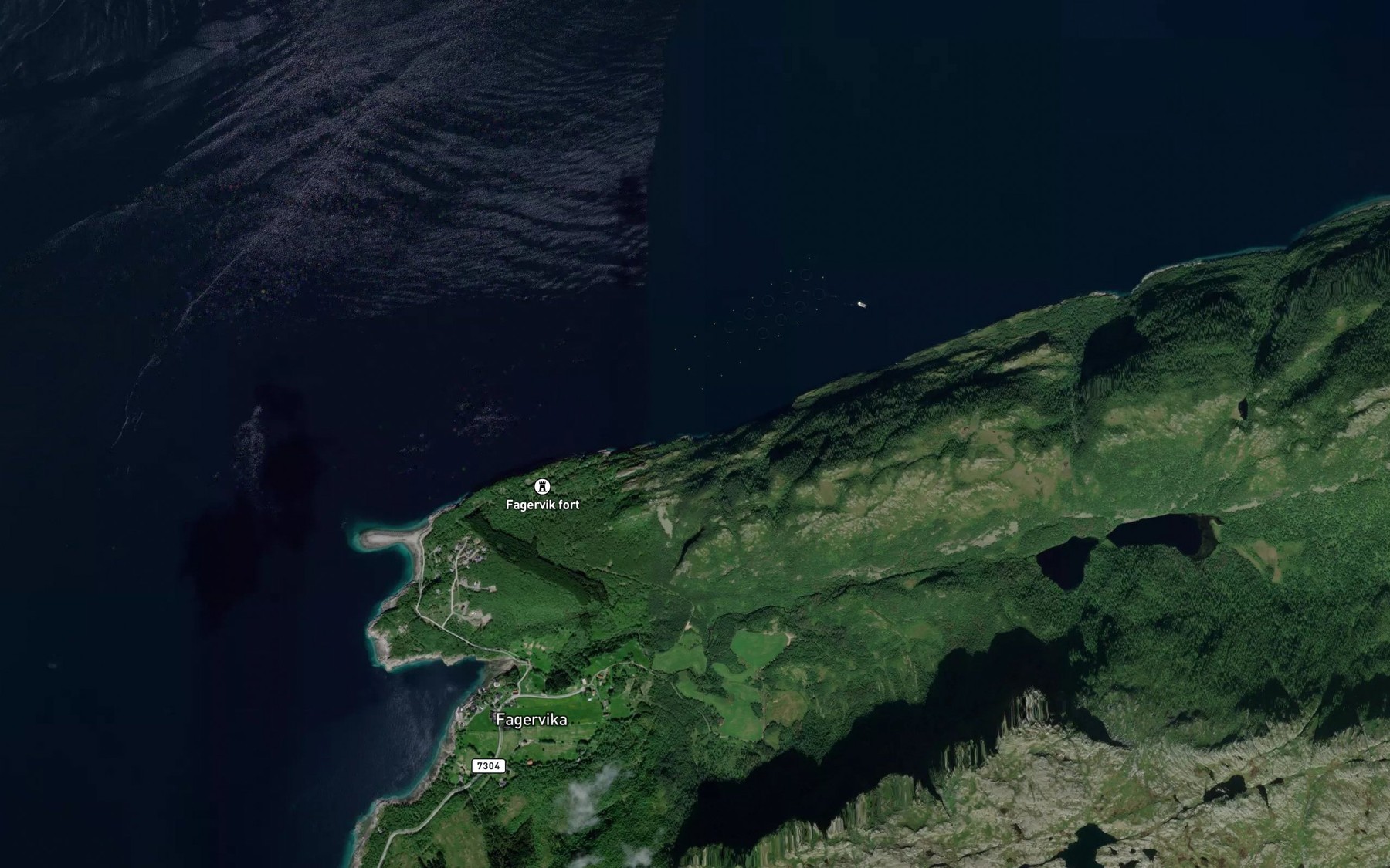 Satellite map of the Svennvikja