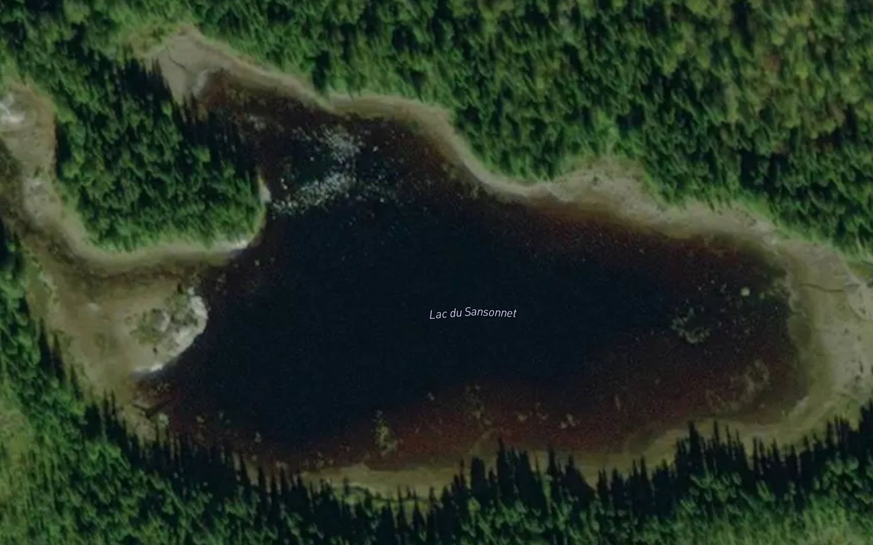 Satellite map of the Lac du Sansonnet