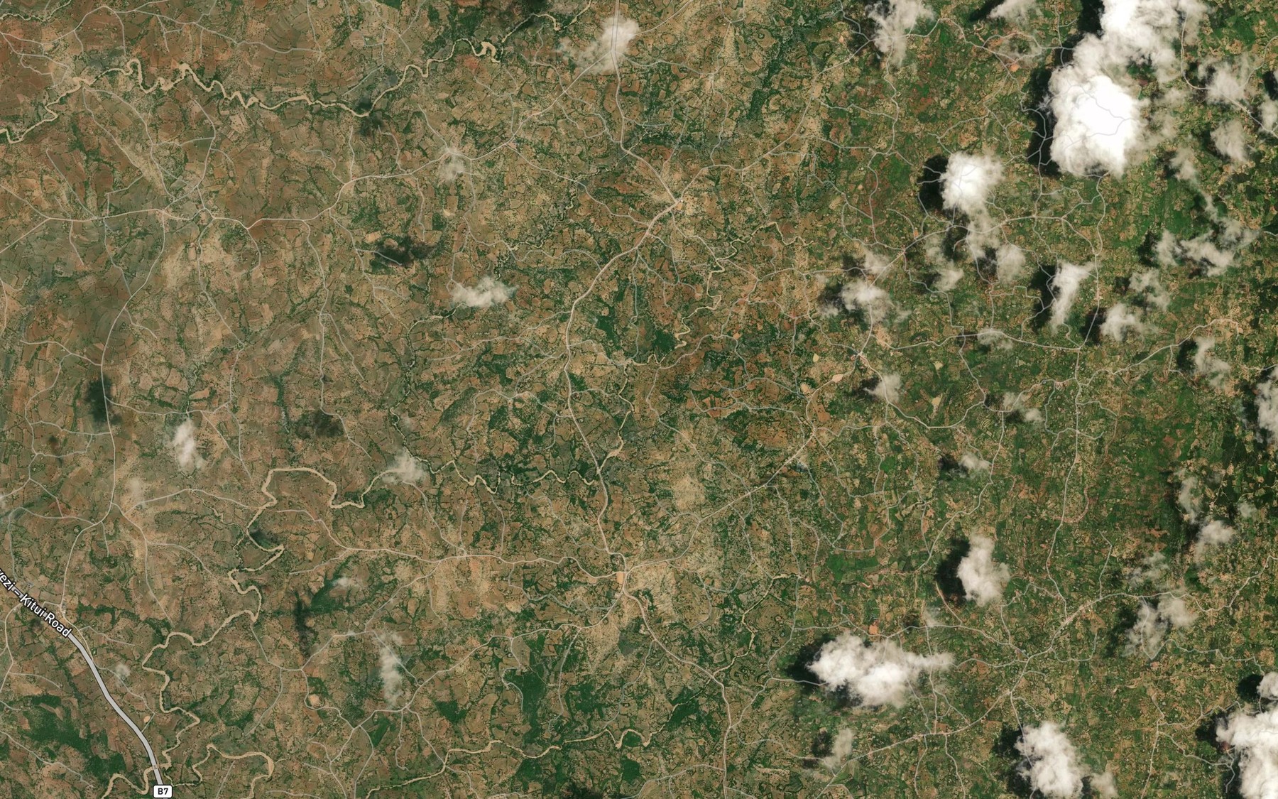 Satellite map of the Mutindi