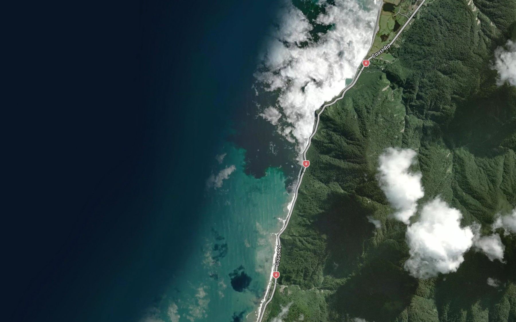 Satellite map of the Fourteen Mile Creek