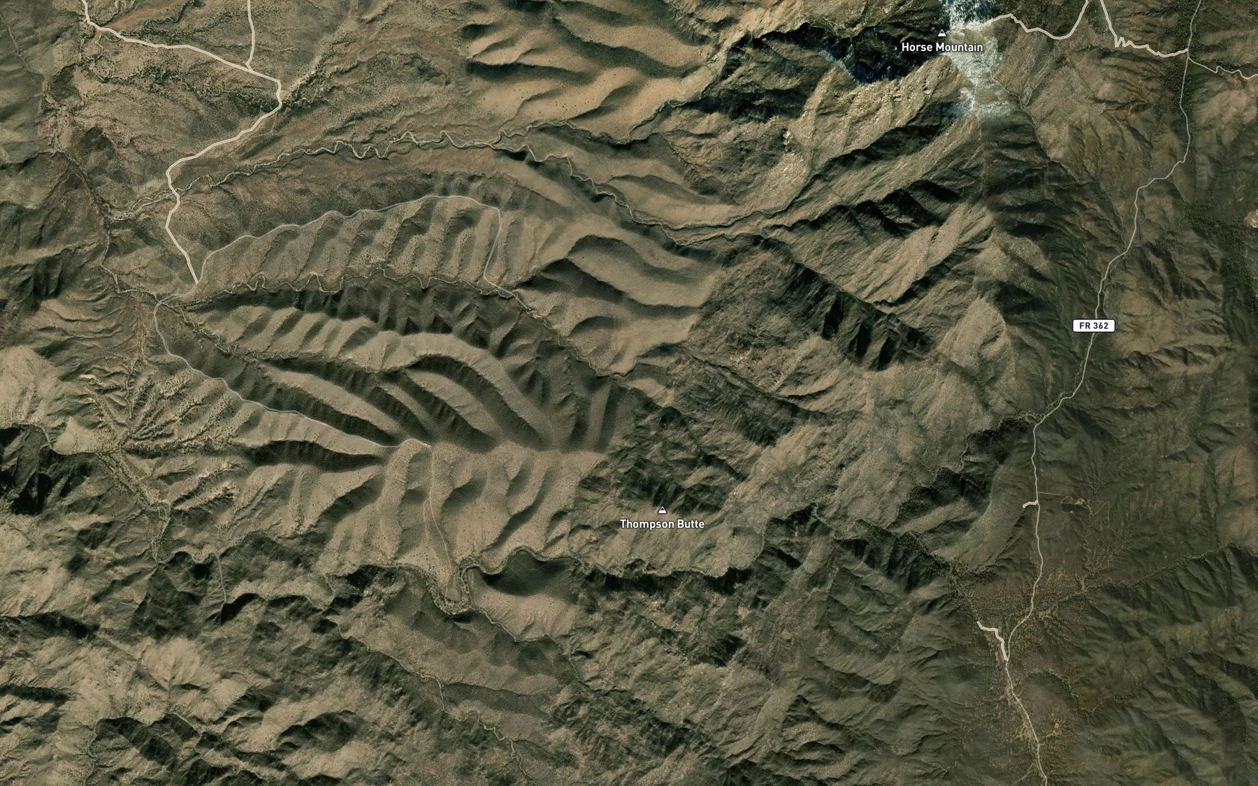 Satellite map of the John Spring