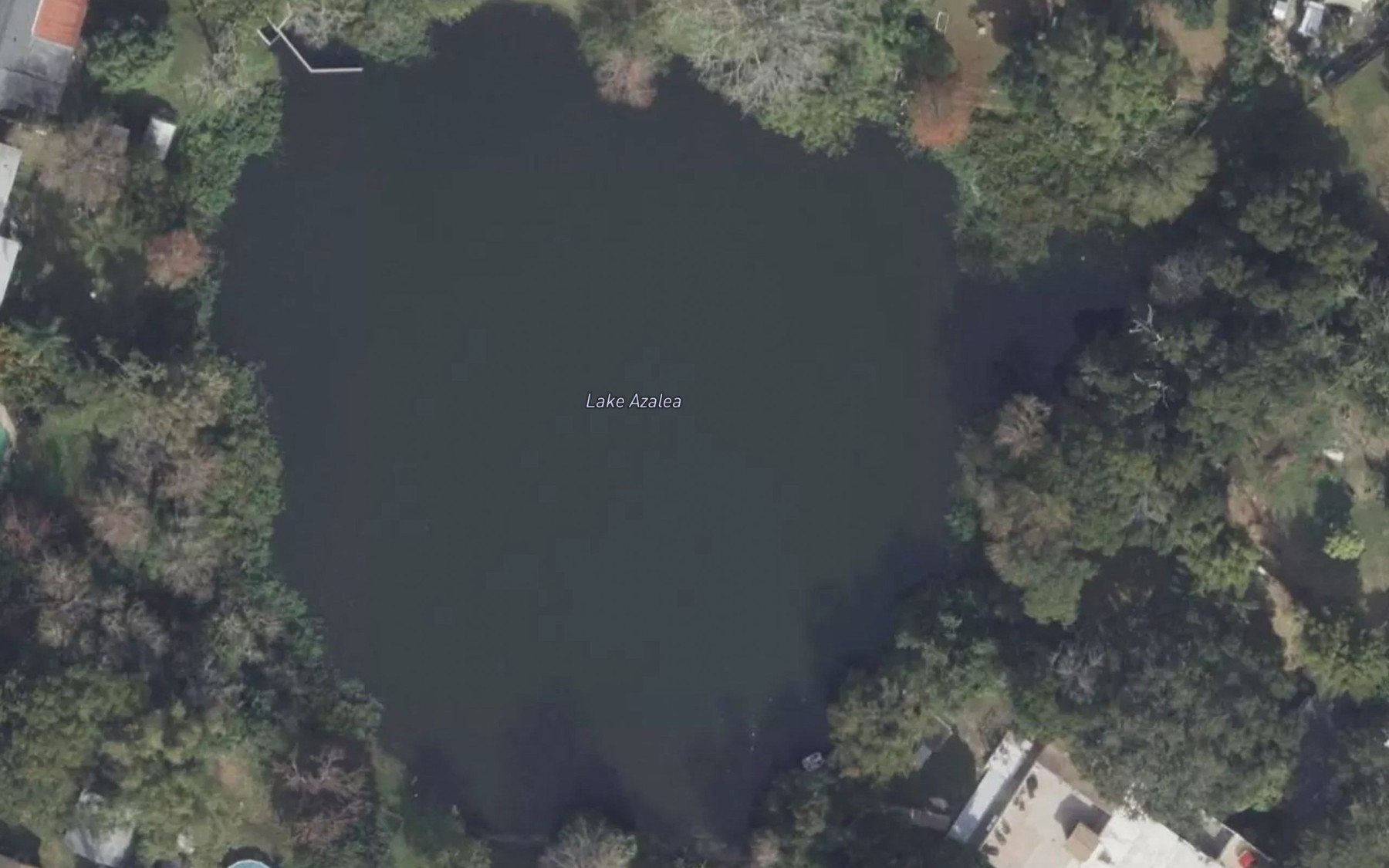 Satellite map of the Lake Azalea