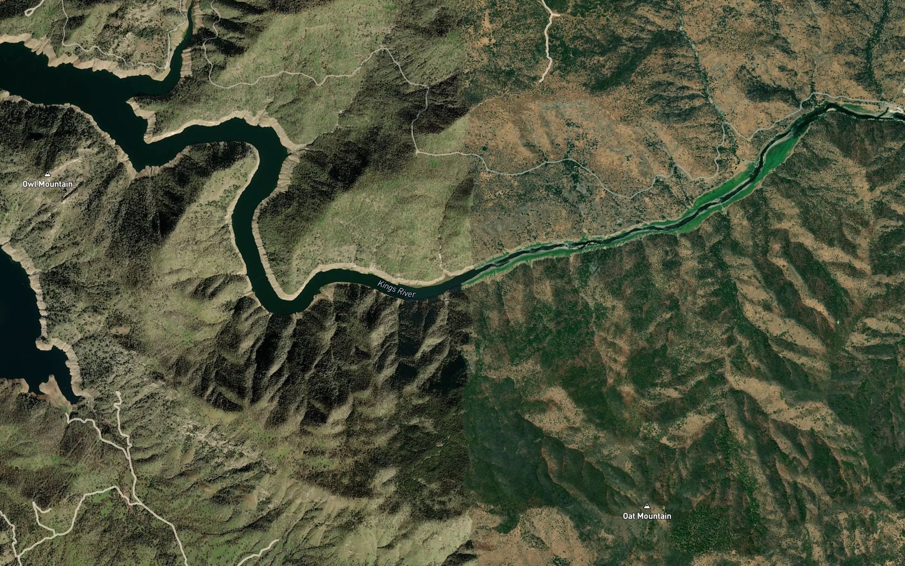 Satellite map of the Cottonwood Springs Creek