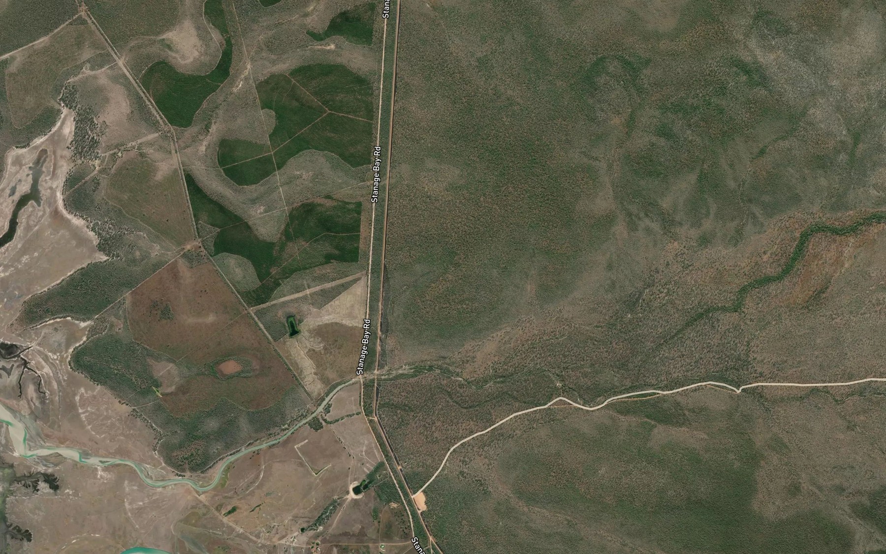Satellite map of the Halfway Creek
