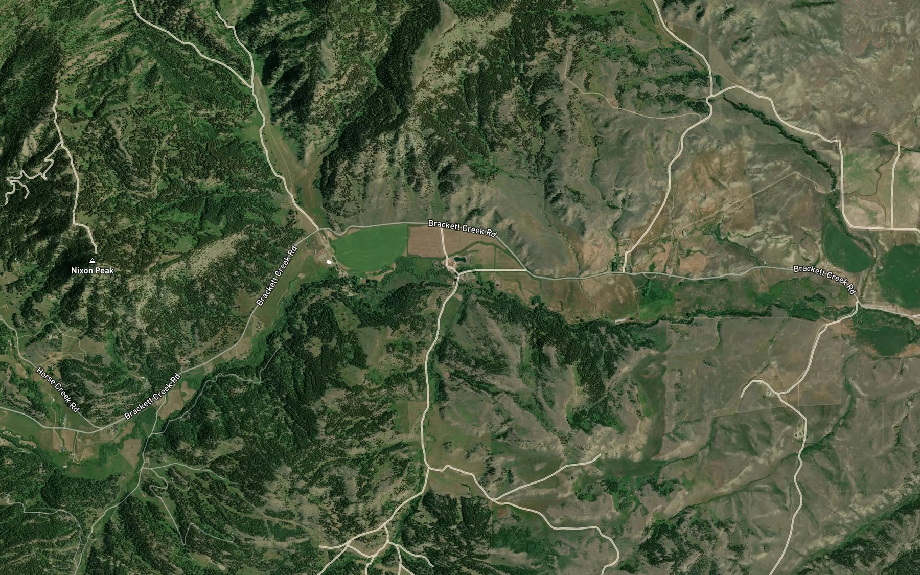 Satellite map of the Miles Creek