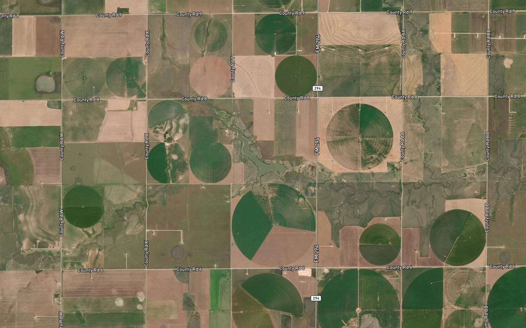 Satellite map of the Horn Reservoir