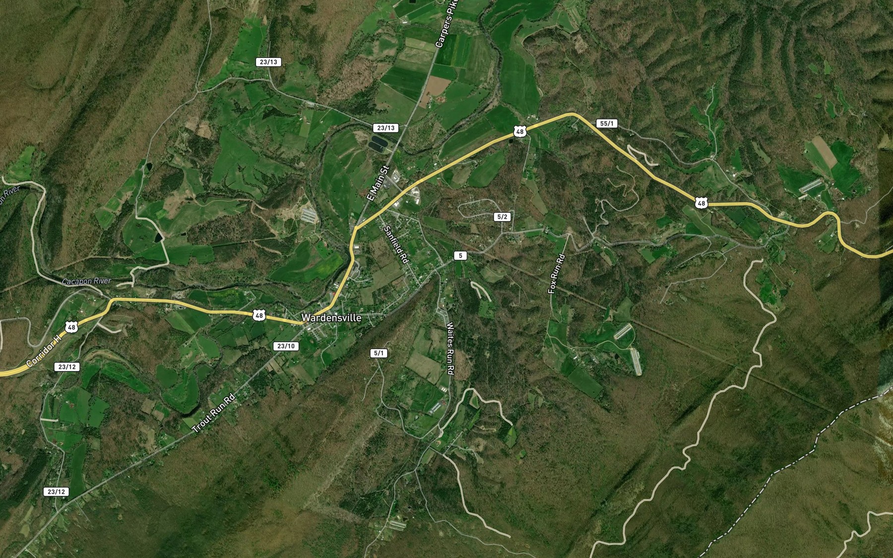 Satellite map of the Richard Farm Spring