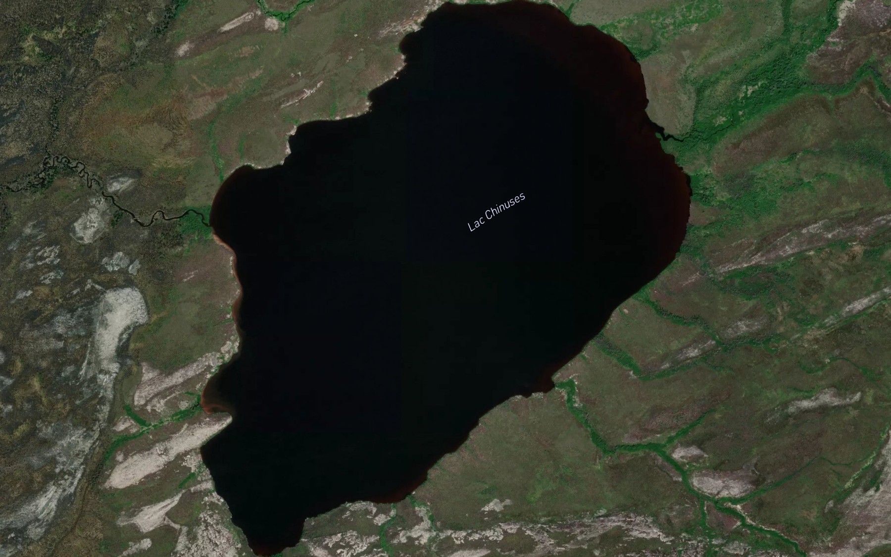 Satellite map of the Lac Chinuses
