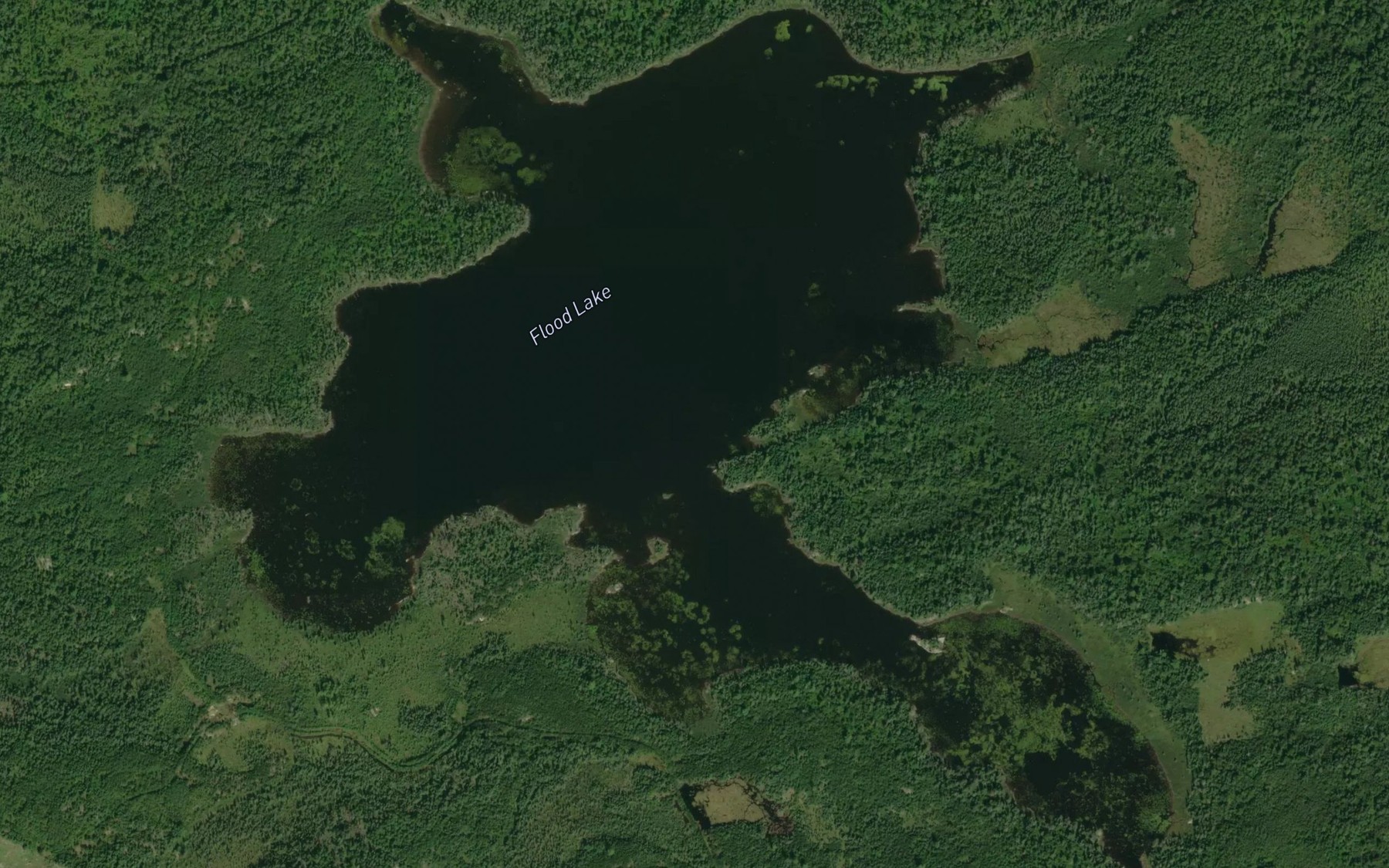 Satellite map of the Flood Lake