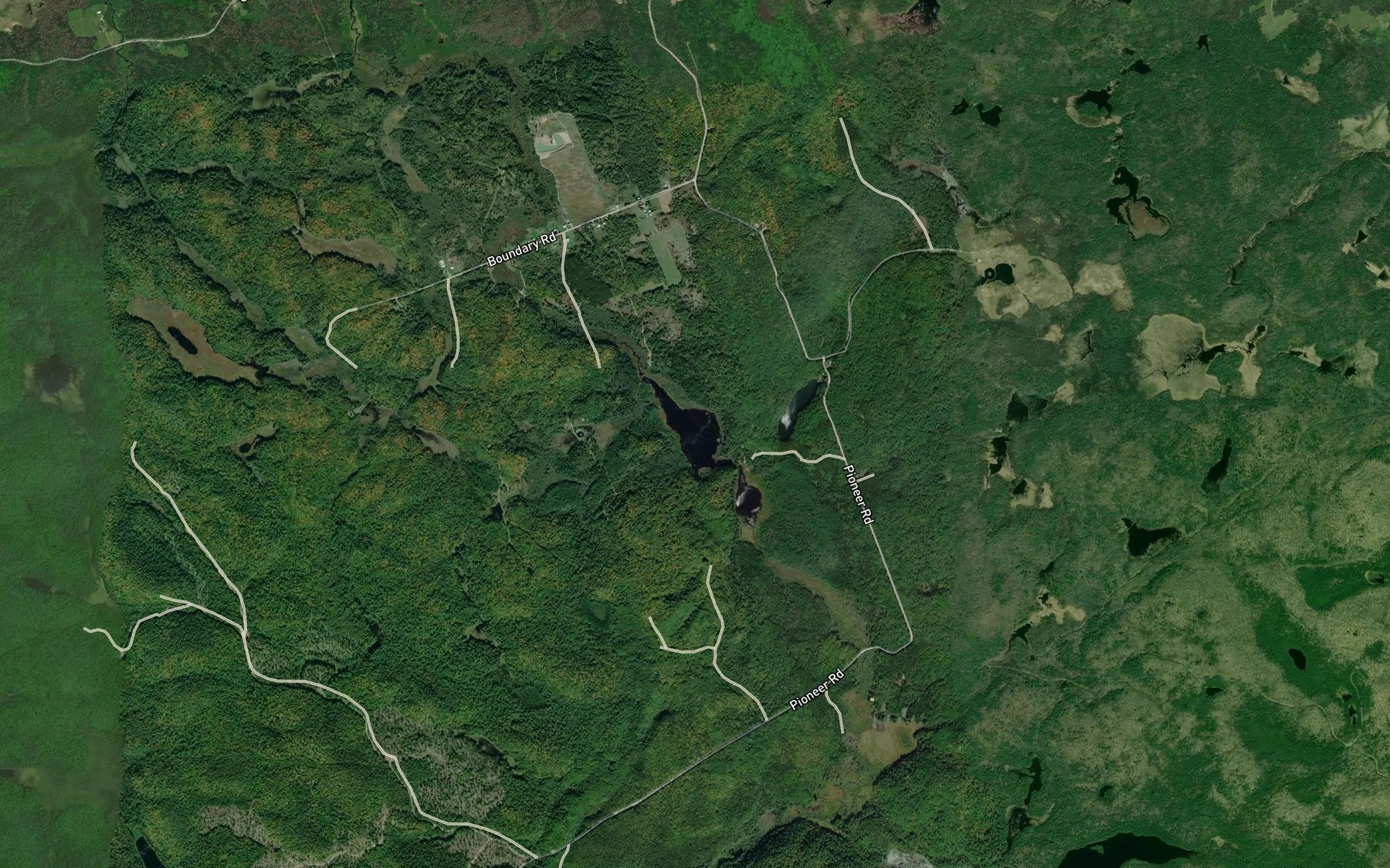 Satellite map of the Sparks Lake