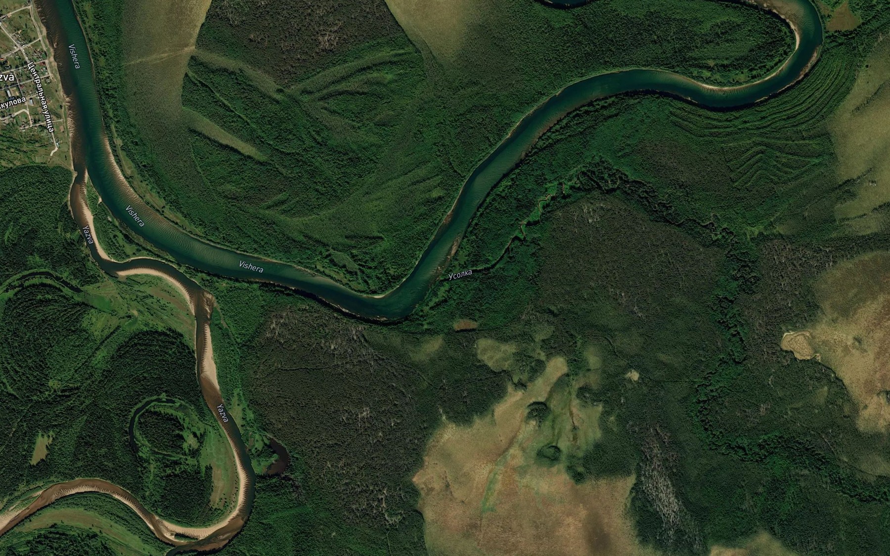 Satellite map of the Usolka