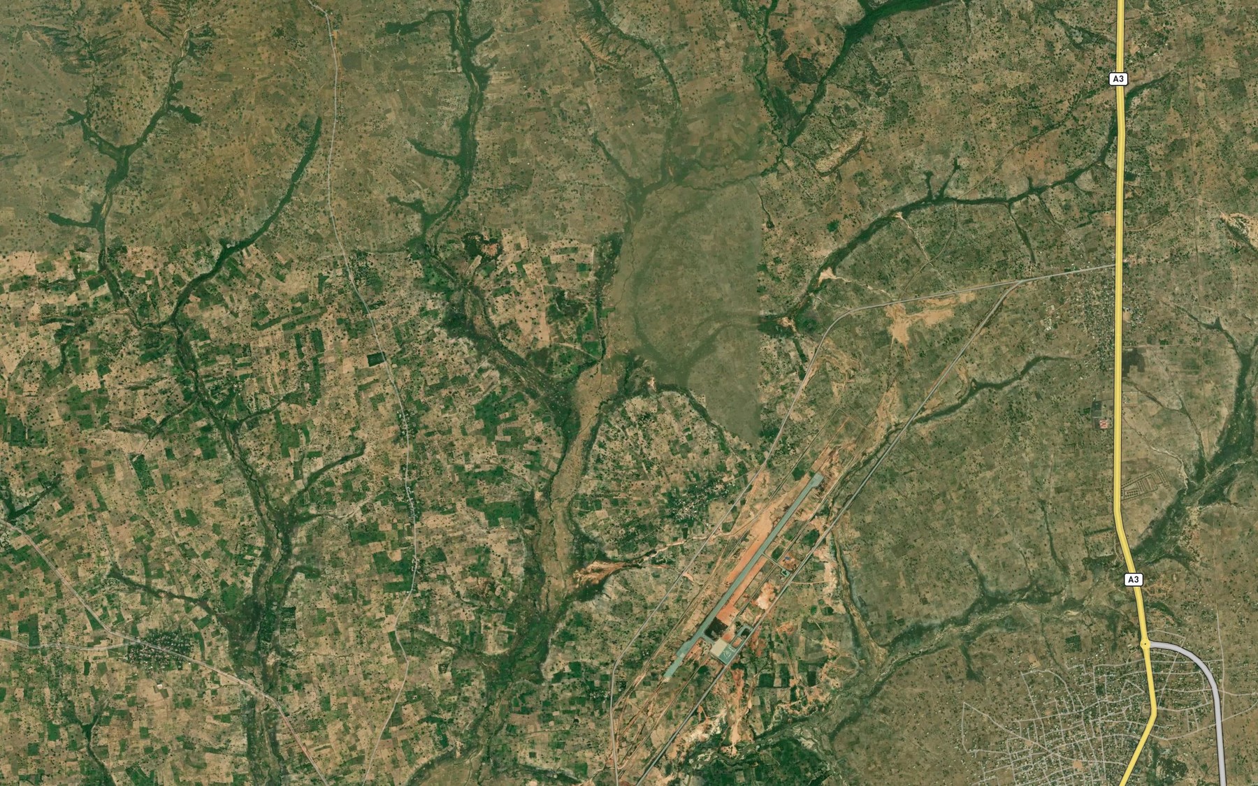 Satellite map of the RiverEhela
