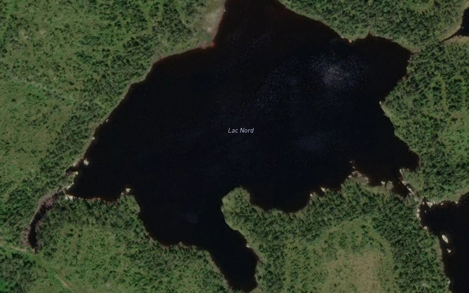 Satellite map of the Lac Nord