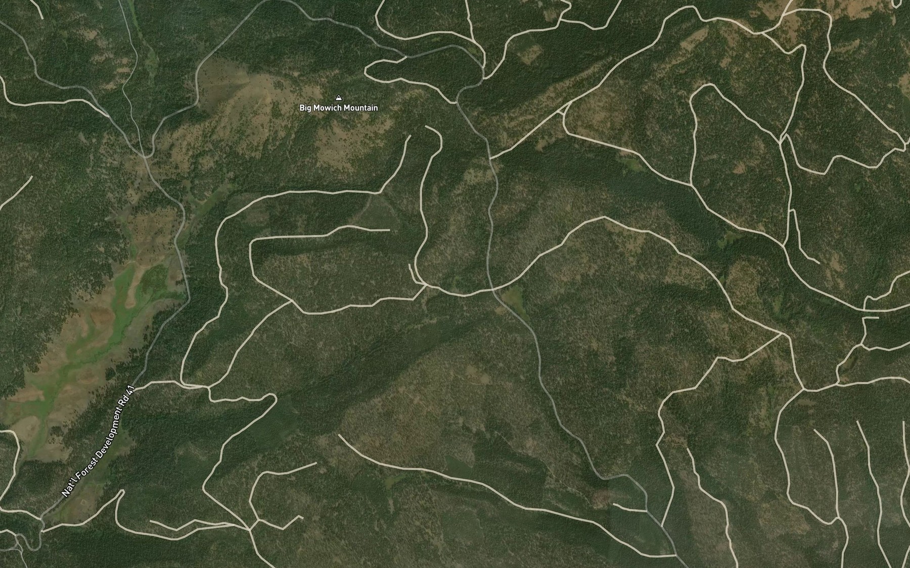 Satellite map of the Adams Spring