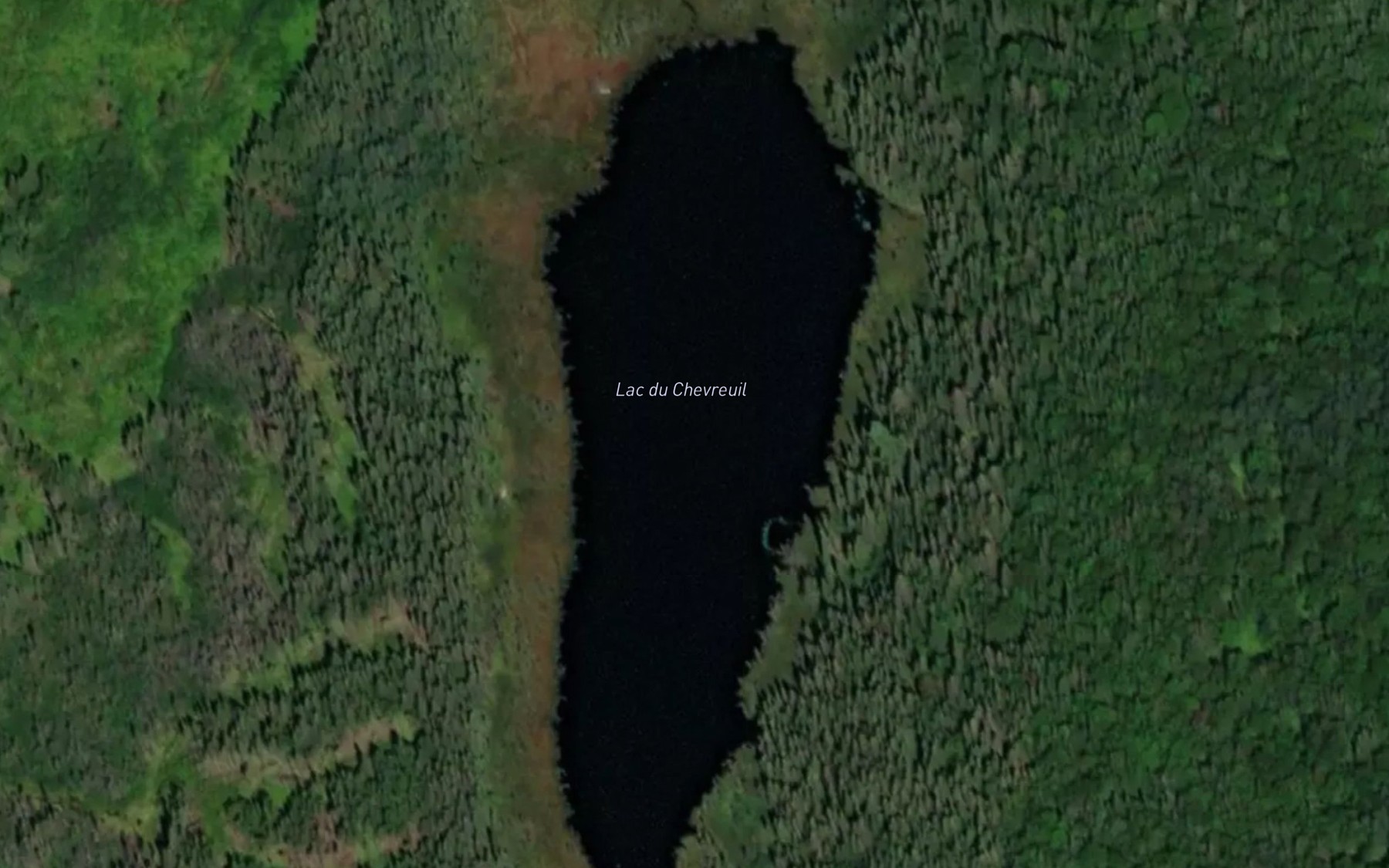 Satellite map of the Lac du Chevreuil