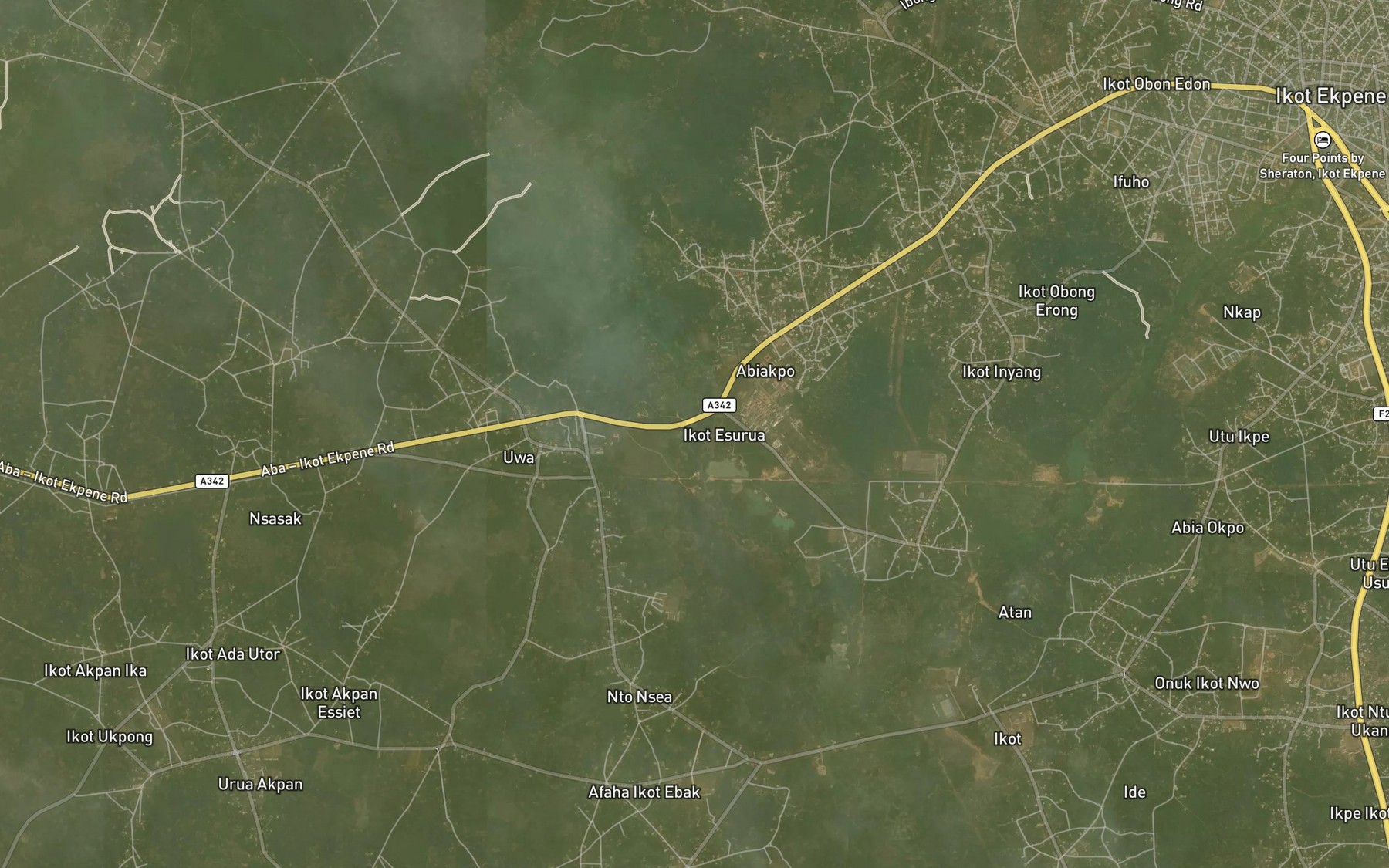 Satellite map of the River Inyang Atamini